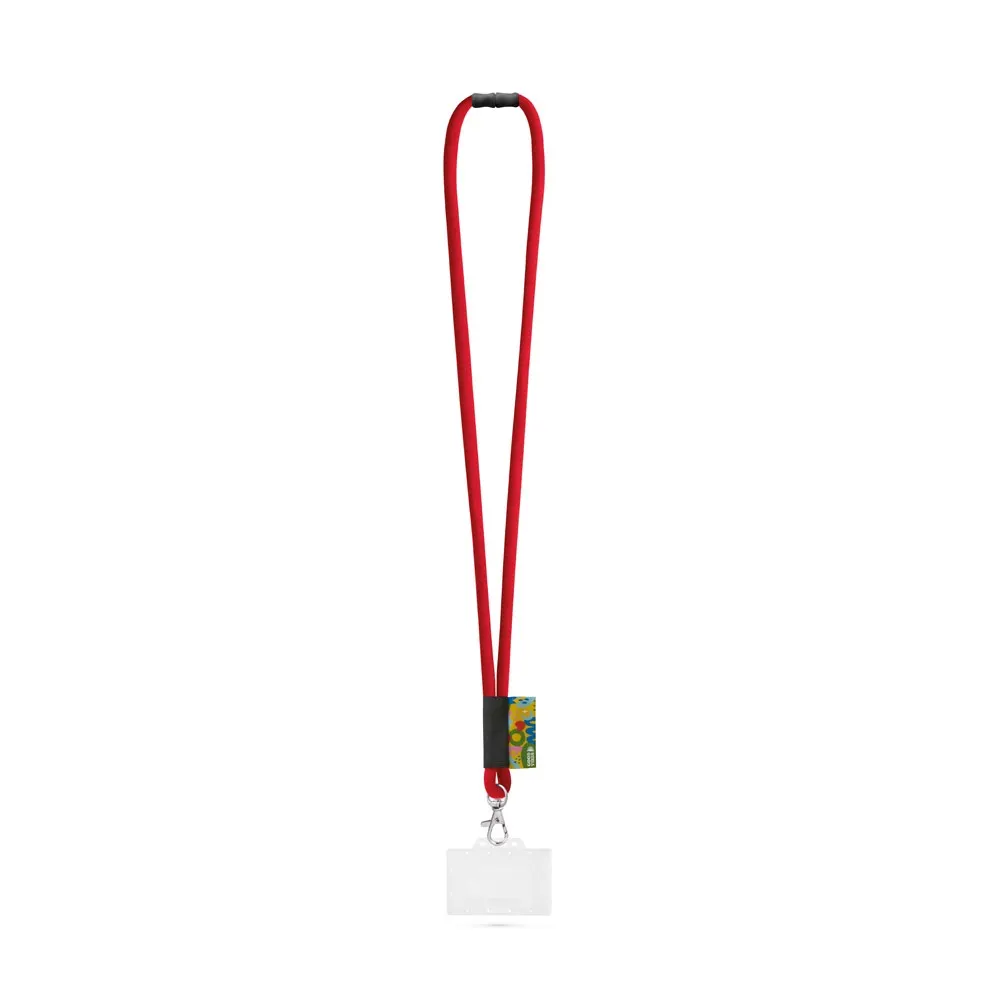 WATFORD. SET Lanyard TUBE Long (Ø 7 mm) con mosquetón de gatillo de 9 mm, cierre de seguridad de Ø 7 mm y porta credencial/tarjeta rígido de 91 x 68 mm