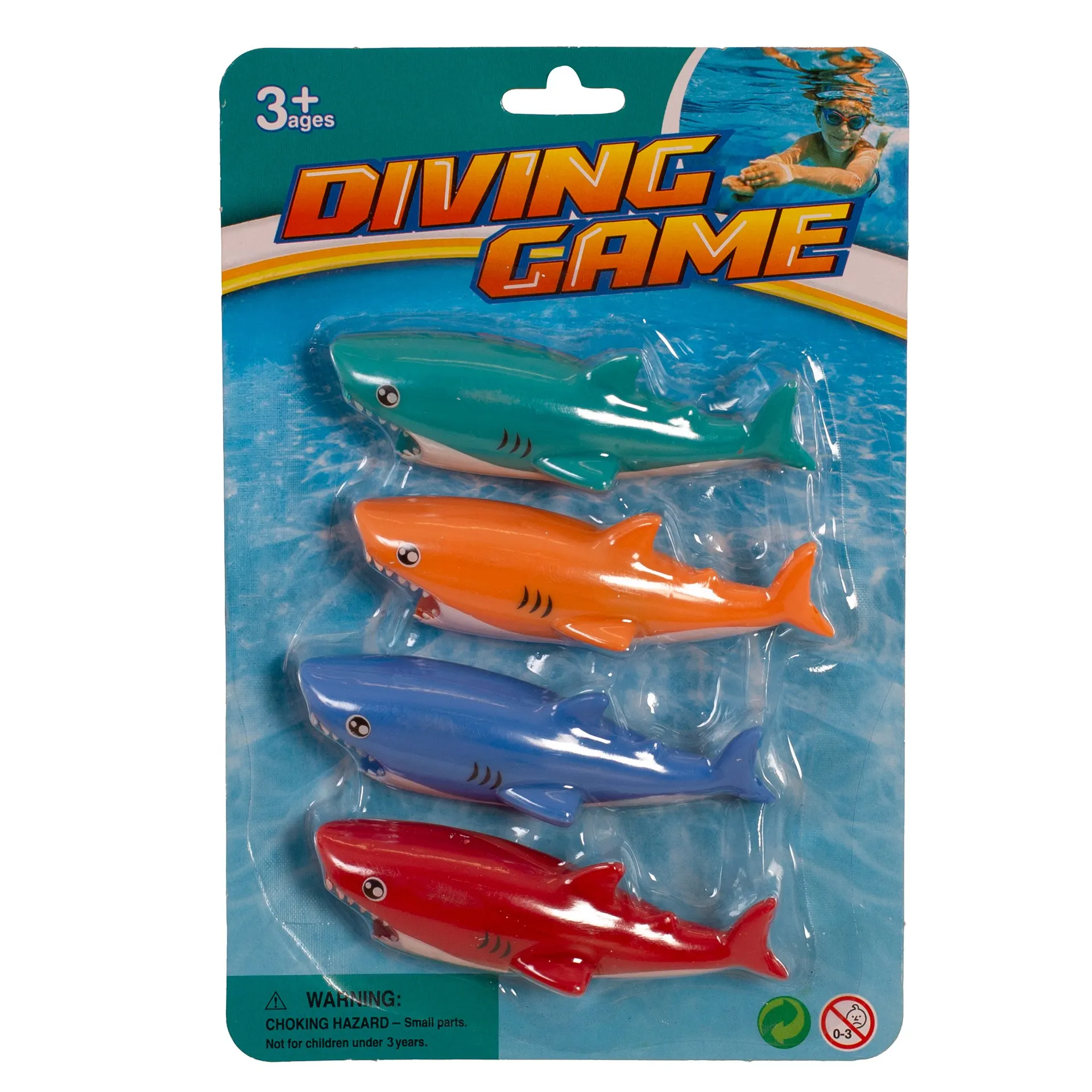JUEGO DE 4 TIBURONES COLORES