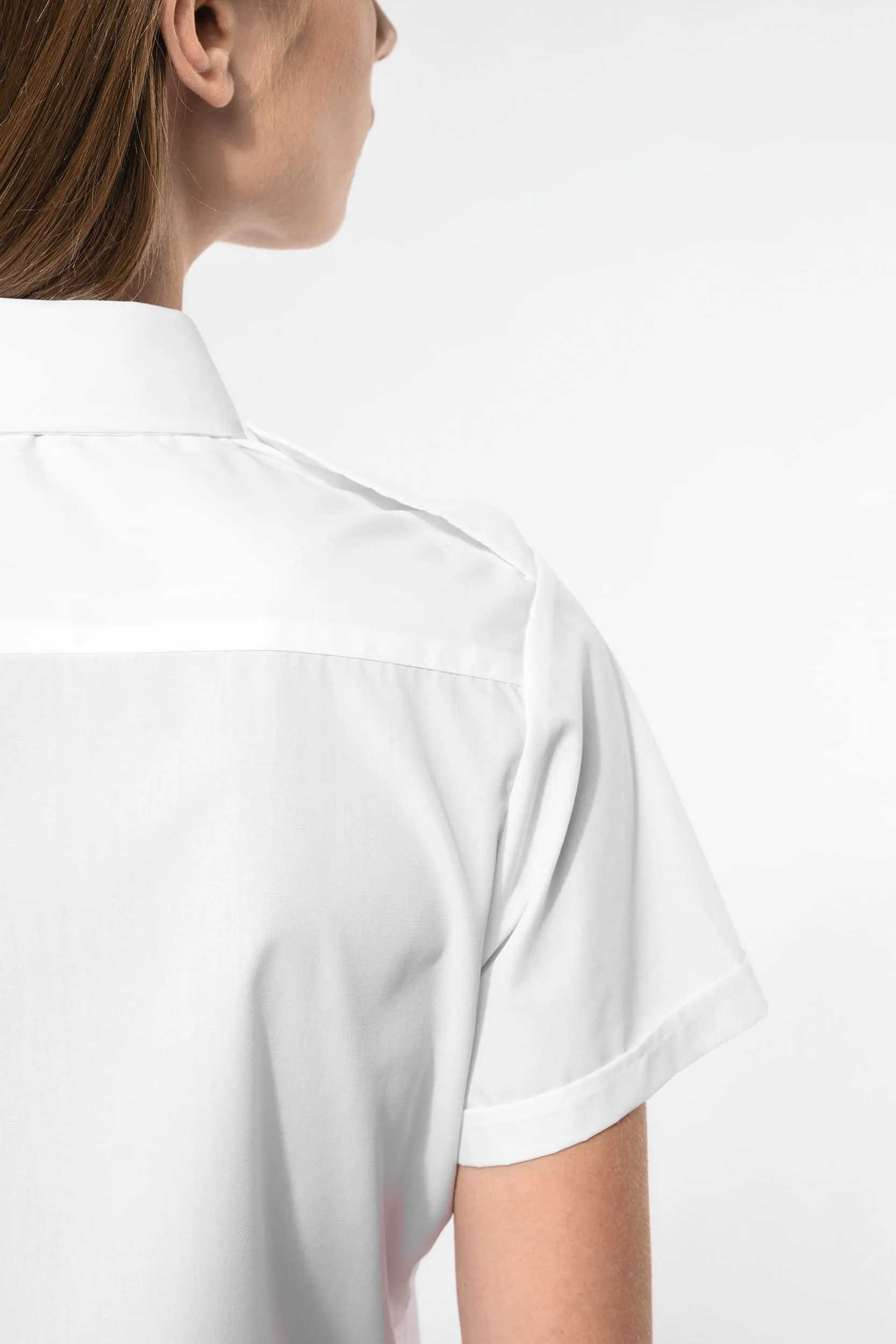 Camisa piloto manga corta mujer