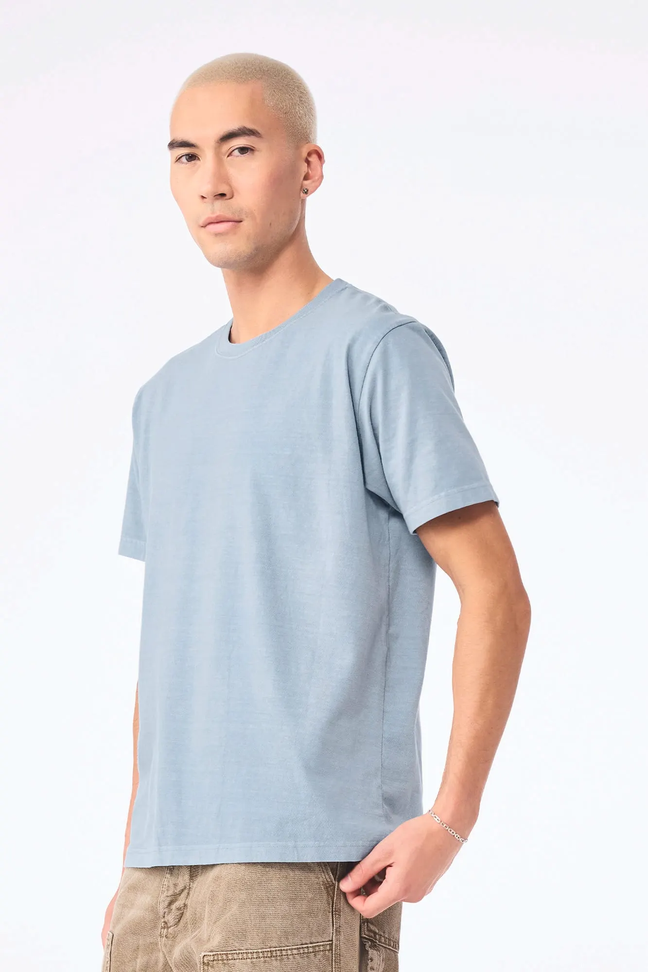 Camiseta de efecto lavado gruesa unisex