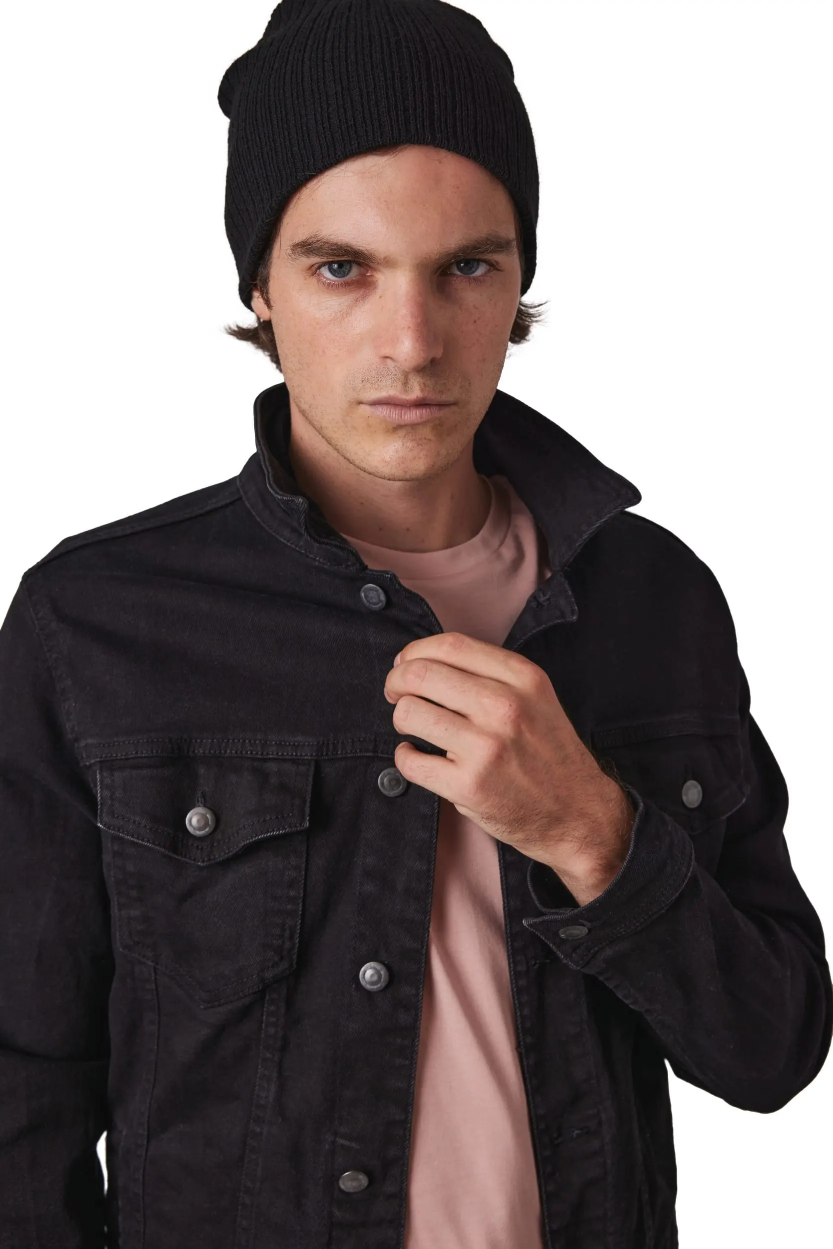 Gorro de punto acanalado