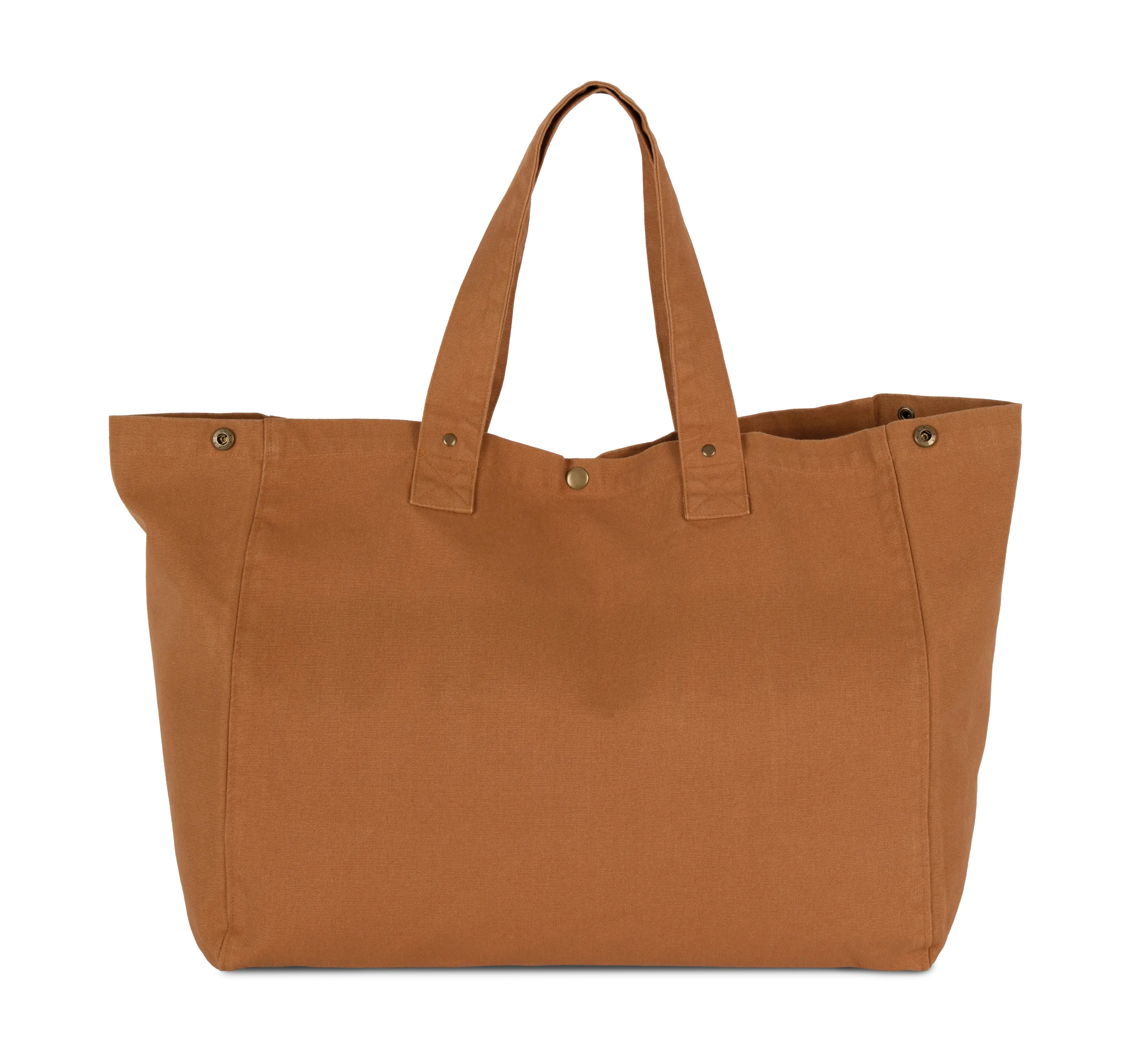 Bolsa shopper de algodón efecto lavado