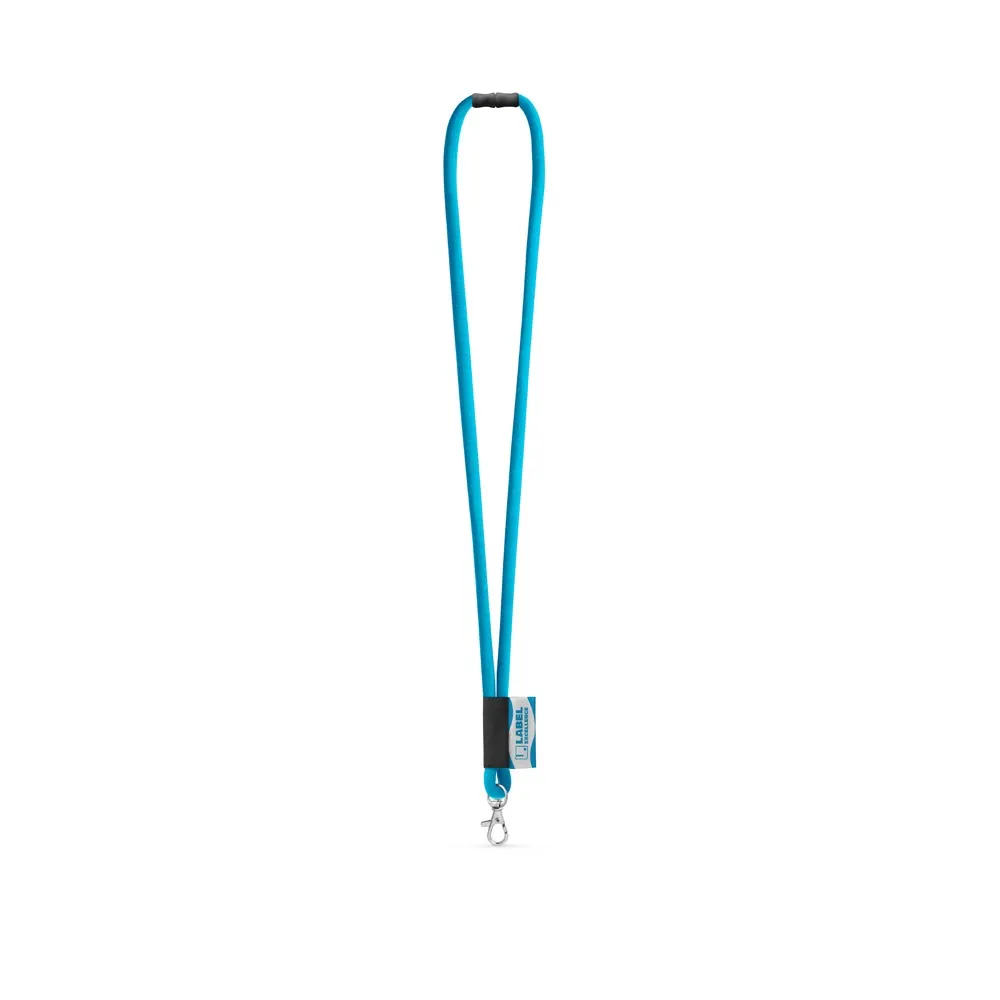 WISBECH. SET Lanyard TUBE Long (Ø 7 mm) con mosquetón de gatillo de 9 mm y cierre de seguridad de Ø 7 mm