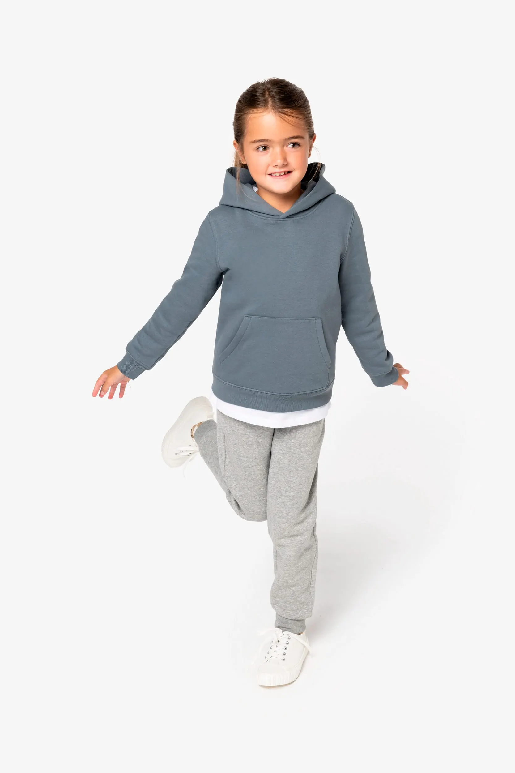 Sudadera  ecorresponsable con capucha infantil