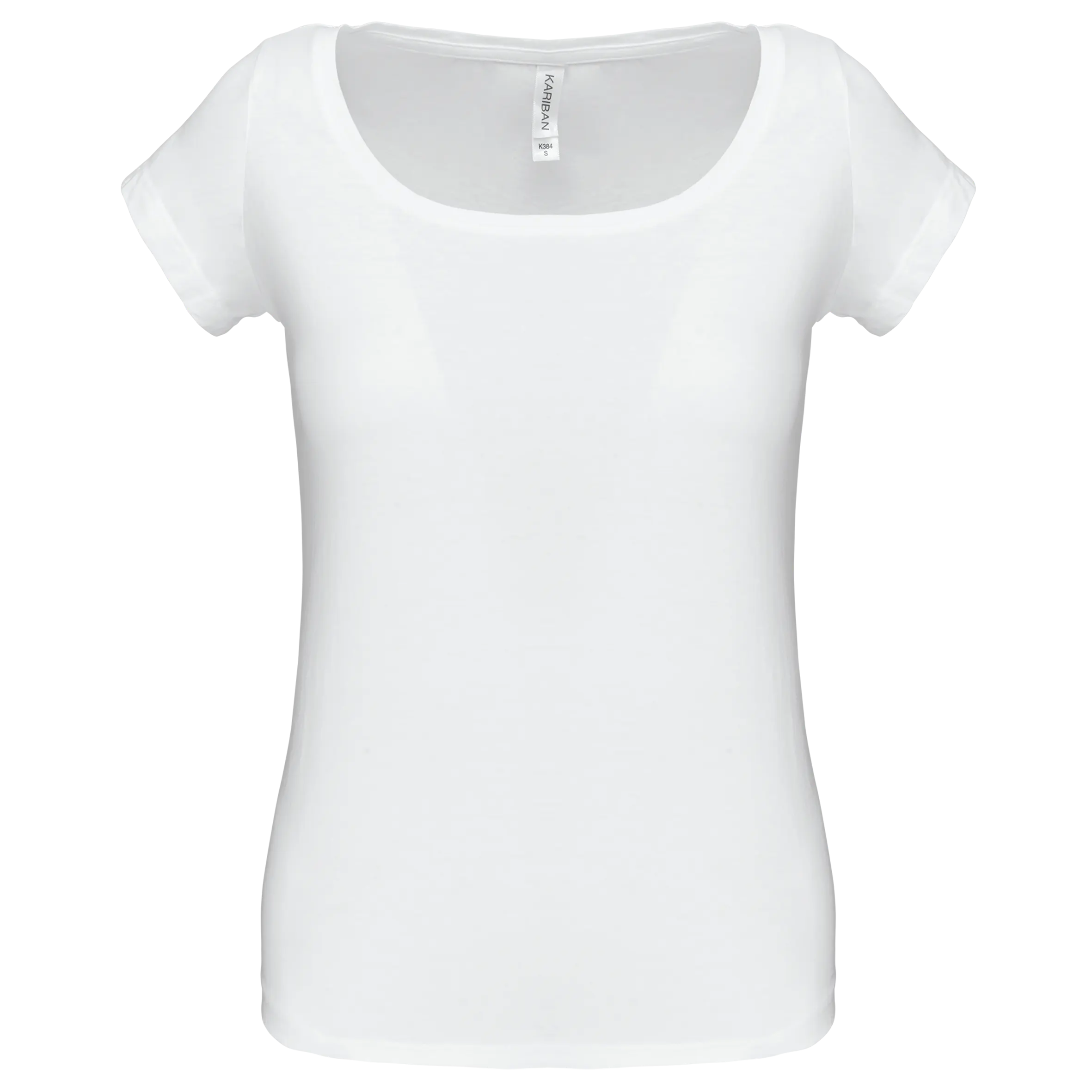 Camiseta manga corta cuello barco mujer