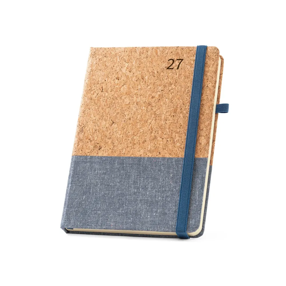 QUENTAL A5. Agenda de corcho y lino