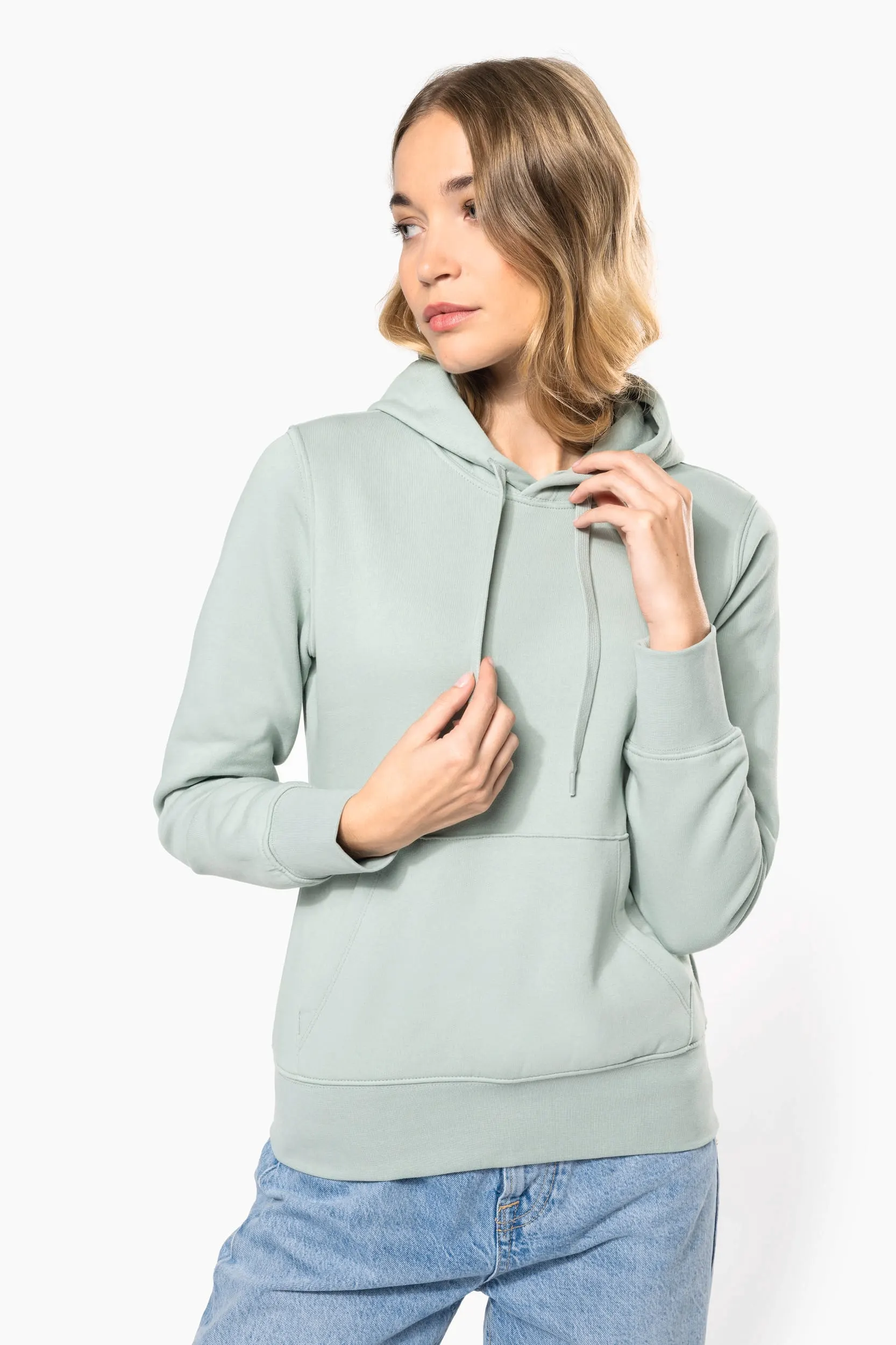 Sudadera capucha ecorresponsable mujer