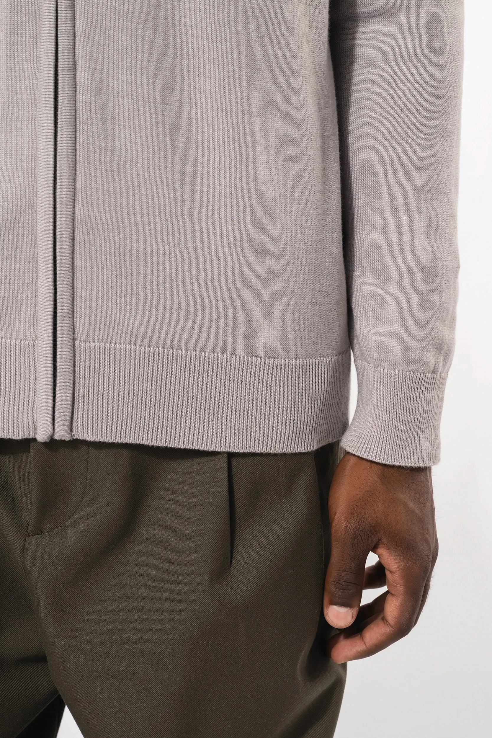 Chaqueta de punto con cremallera hombre