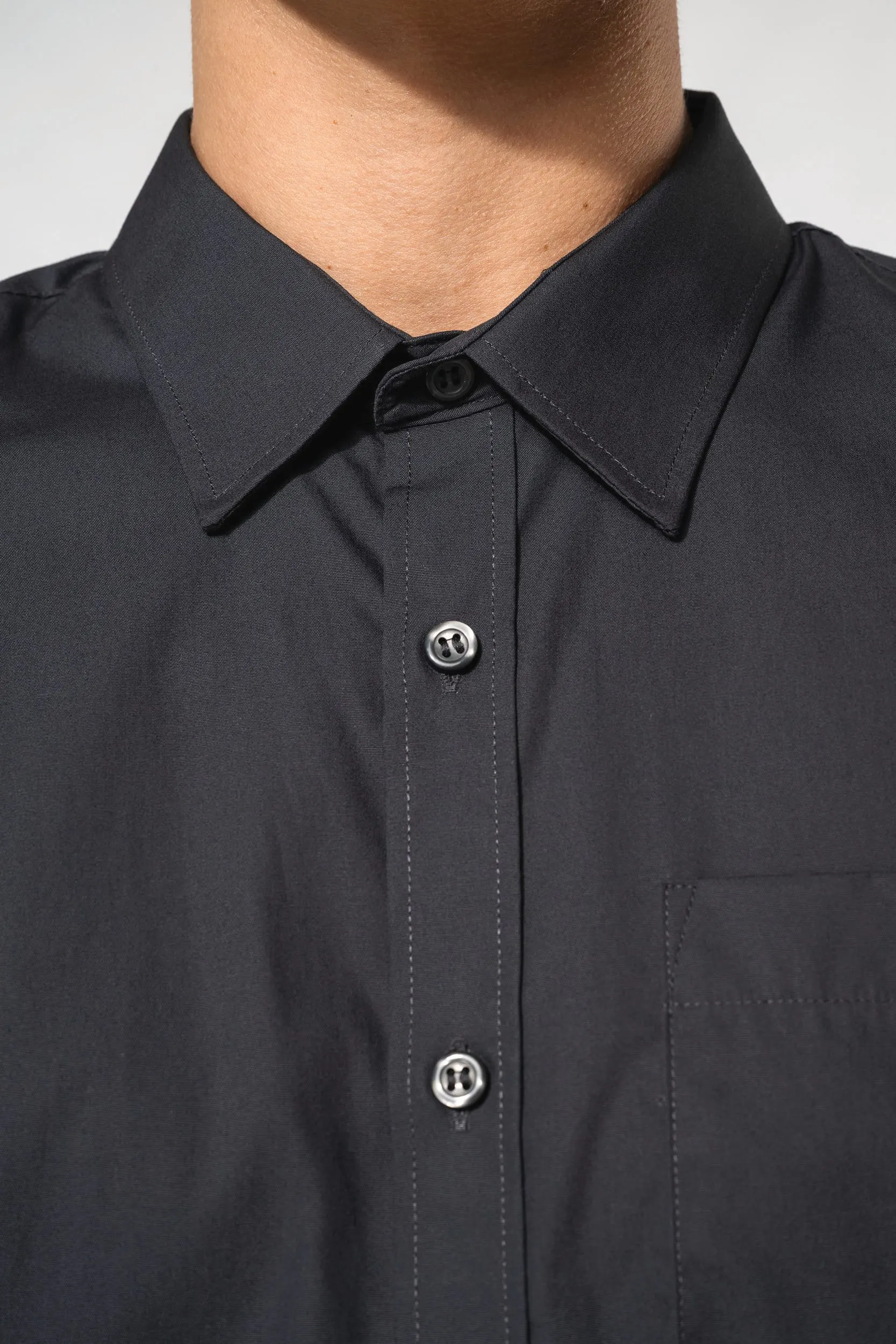 Camisa popelina manga corta hombre