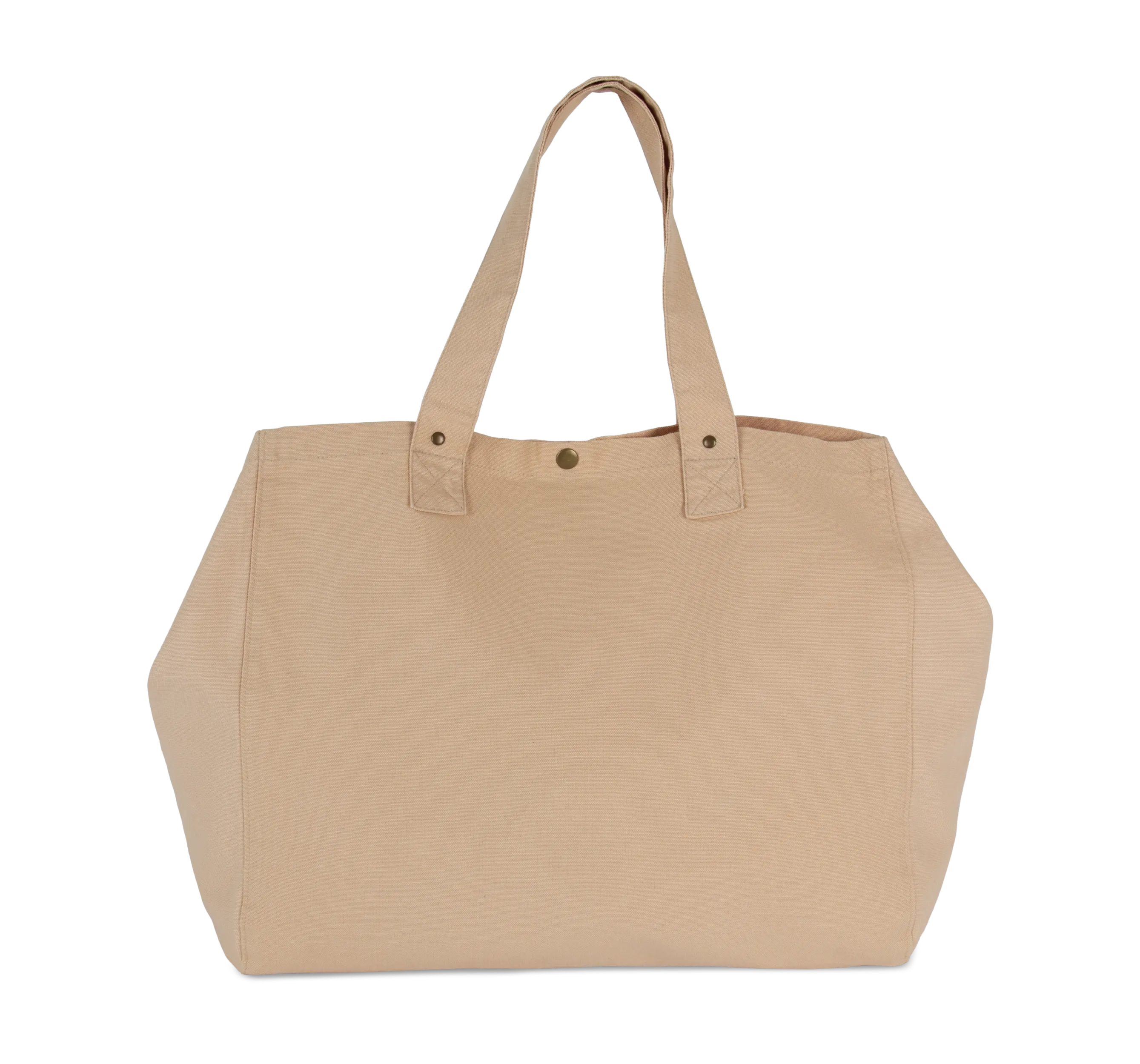 Bolsa shopper de algodón efecto lavado