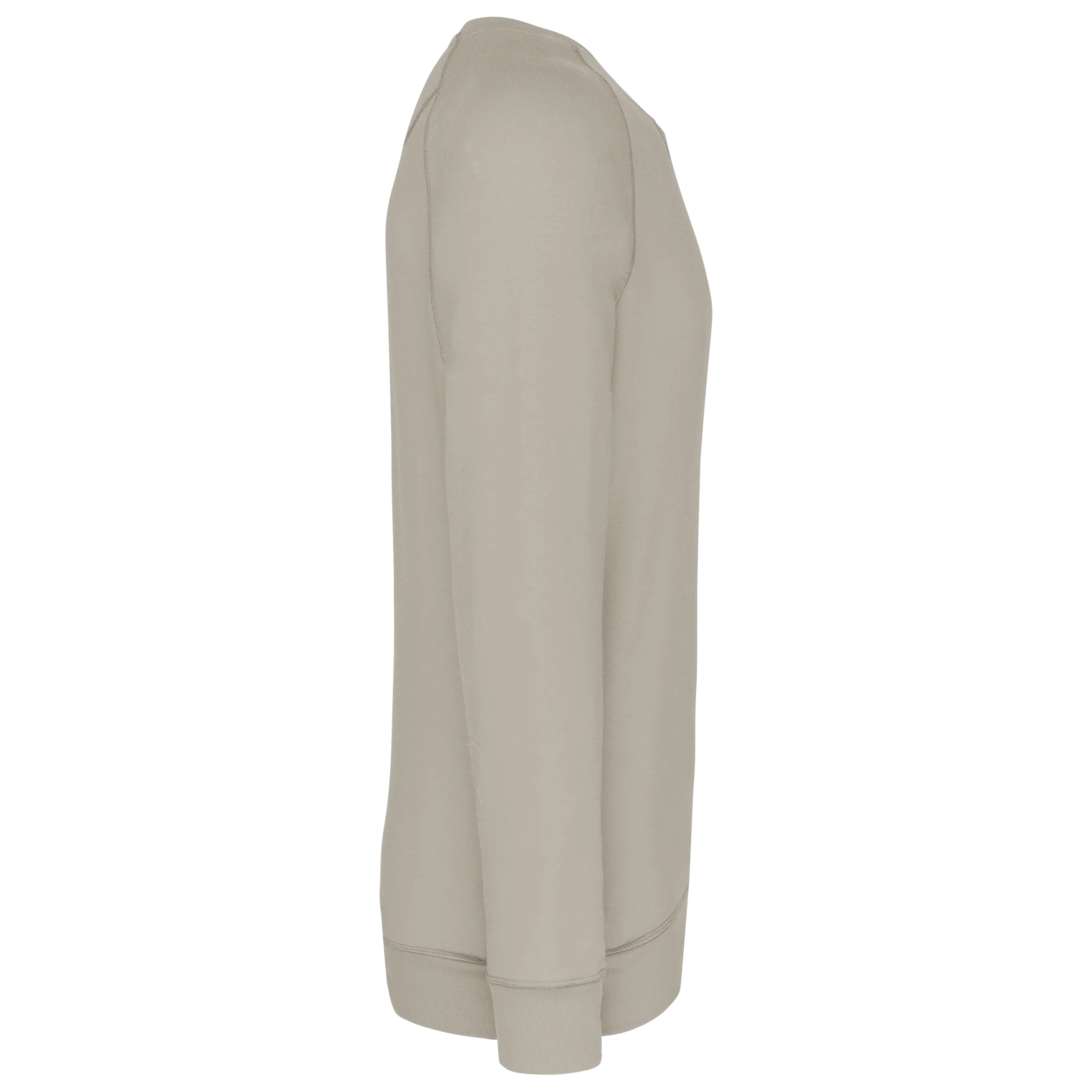 Sudadera algodón orgánico con cuello redondo y mangas raglán de hombre