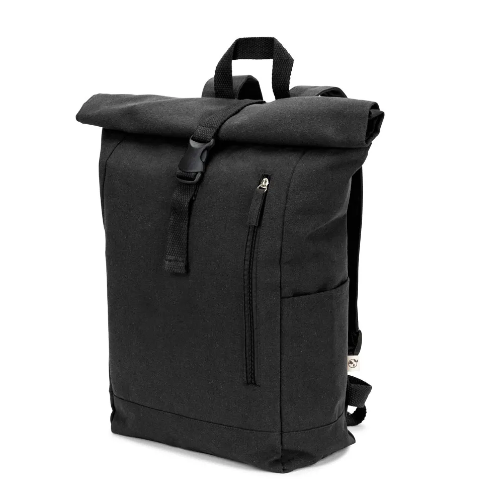 SAINT. Mochila enrollable de algodón reciclado y poliéster reciclado (380 g/m²)