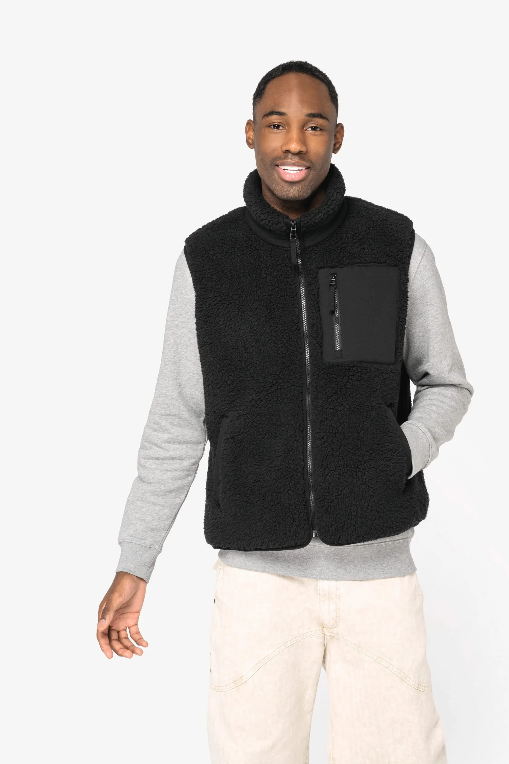 Chaleco ecorresponsable de sherpa unisex