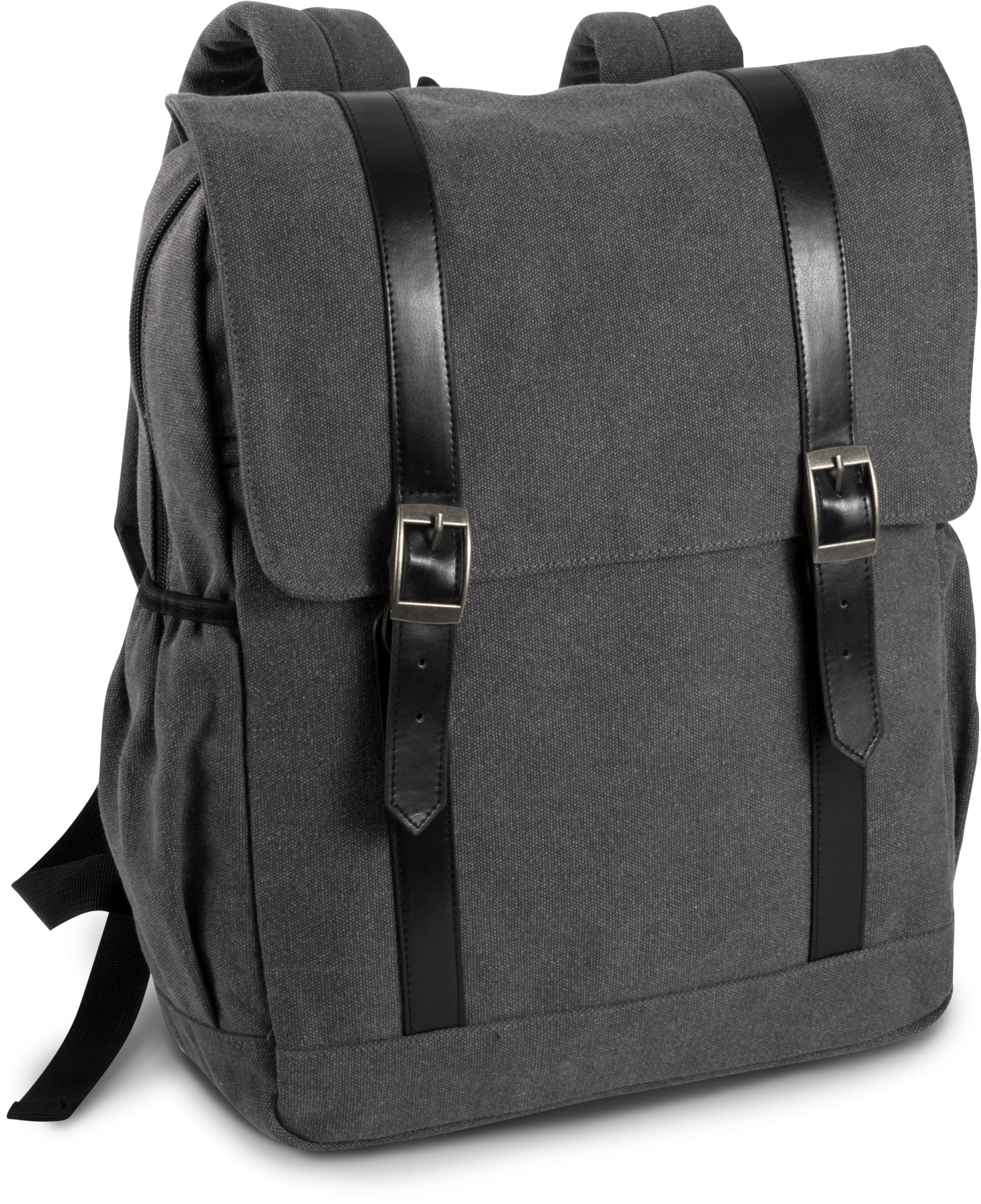 Mochila de tejido canvas con solapa