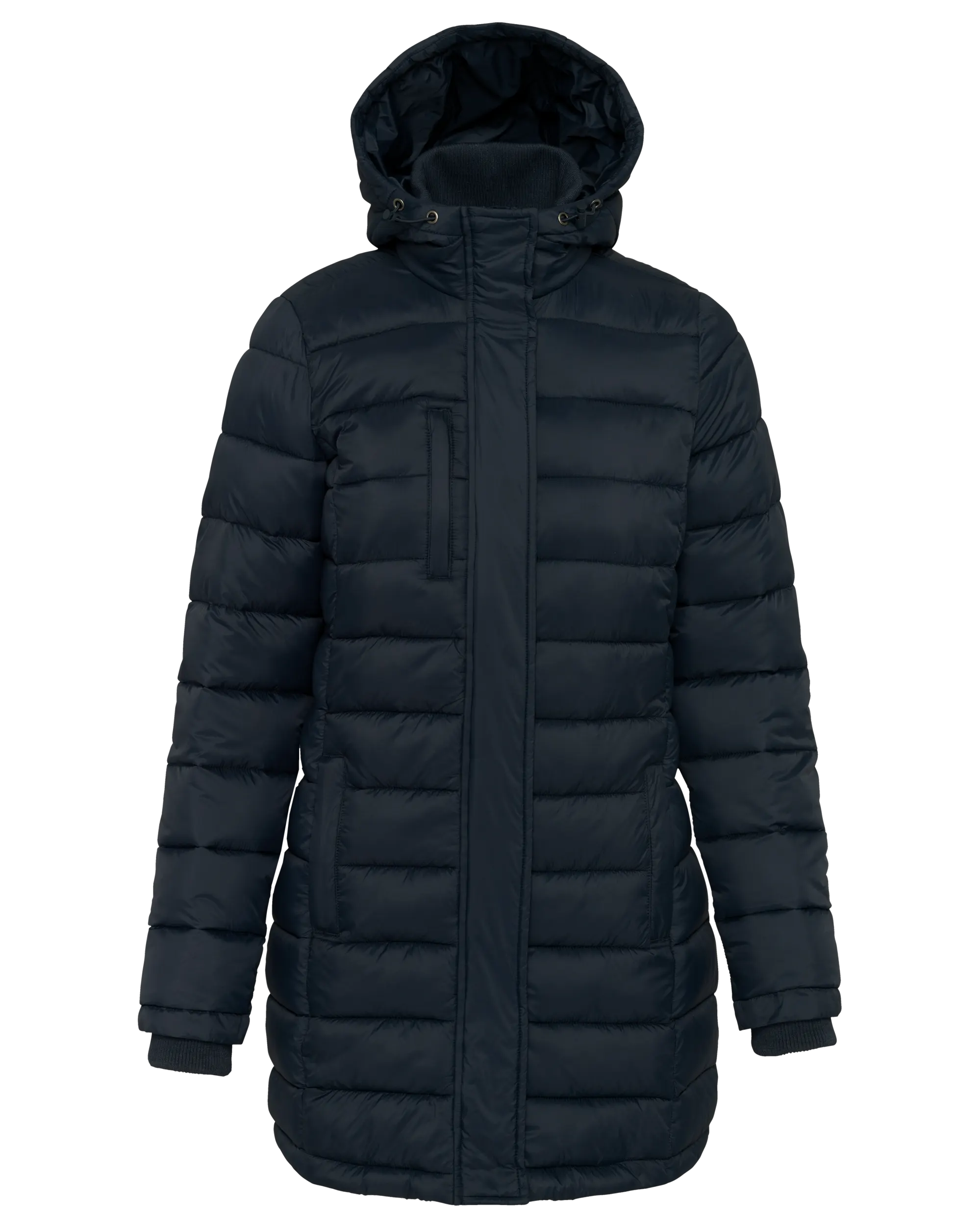 Parka ligera acolchada con capucha para mujer