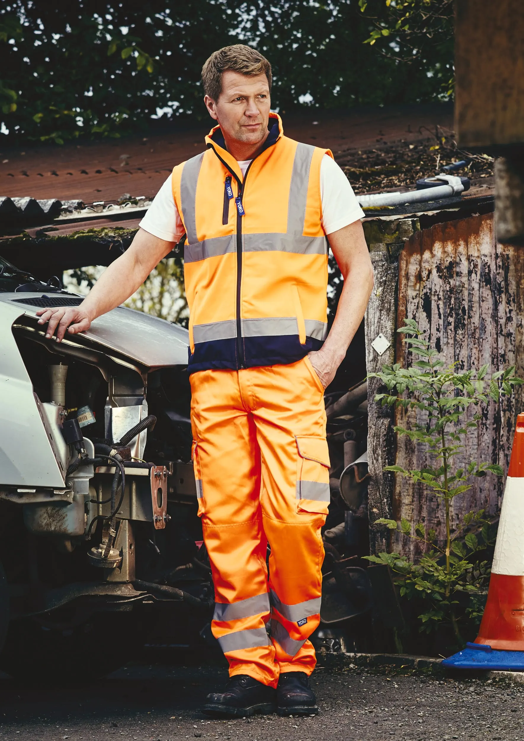 Pantalón tipo Cargo de Alta Visibilidad