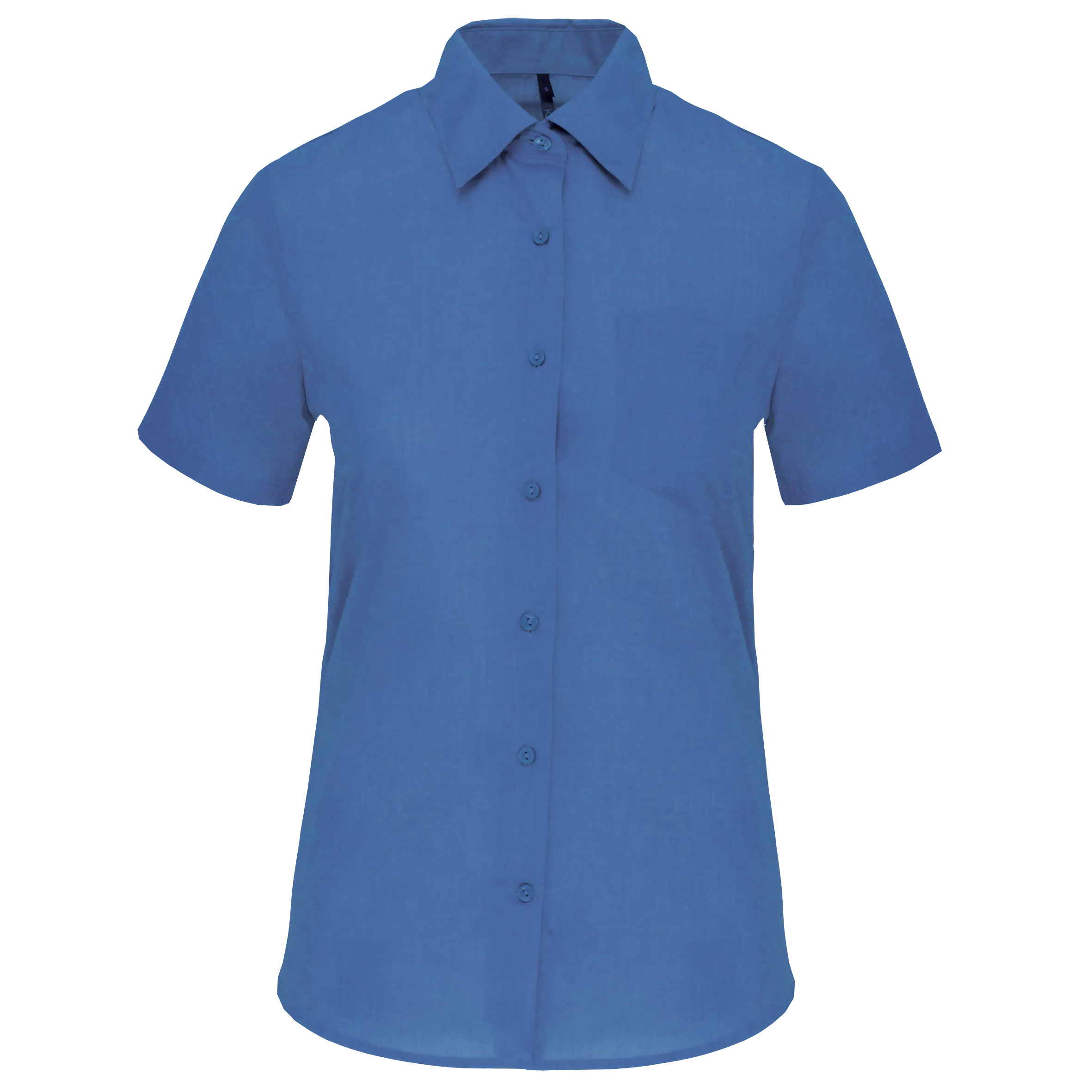 Camisa popelina de polialgodón manga corta de fácil cuidado mujer