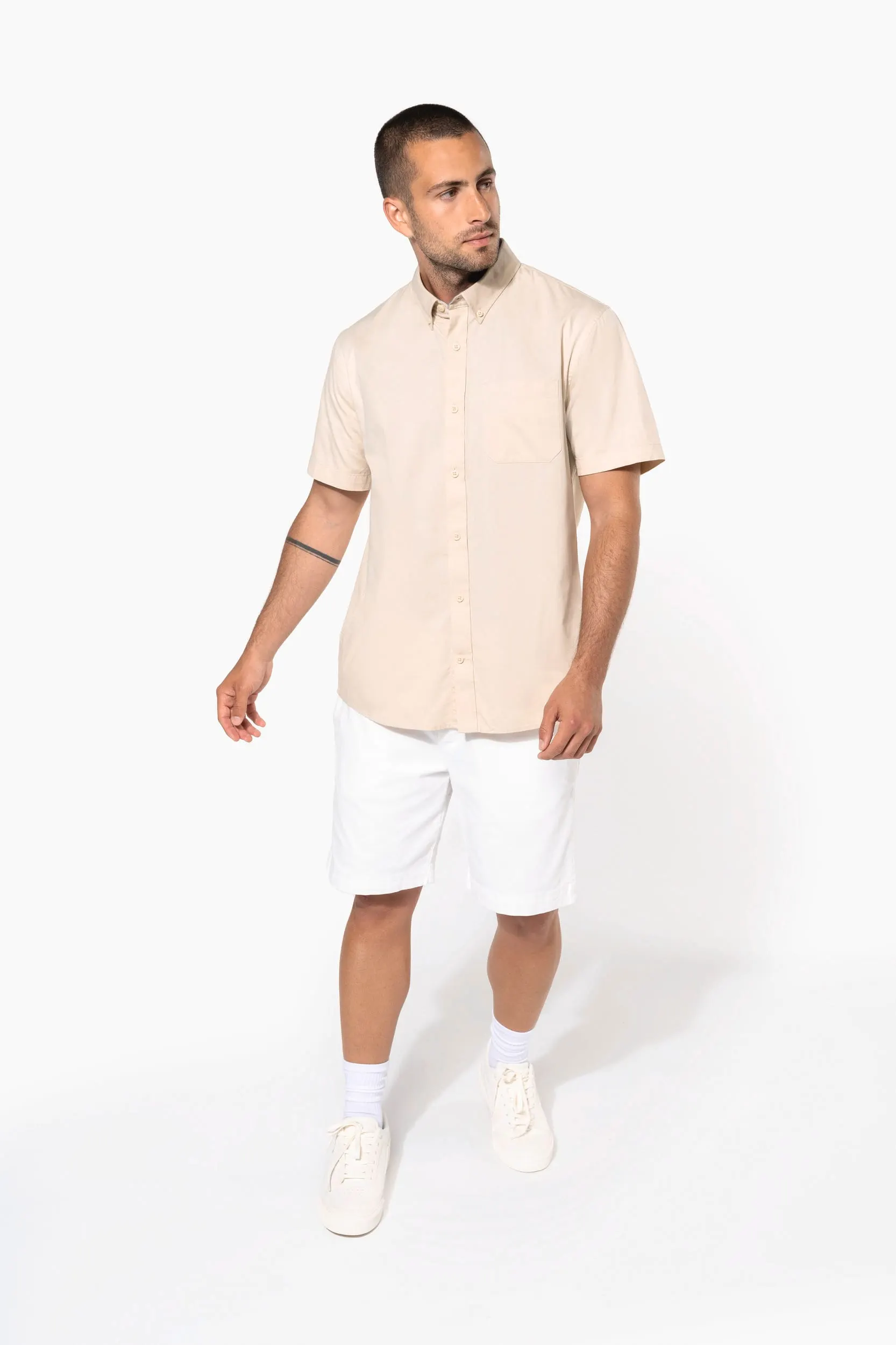 Camisa de algodón Ariana III manga corta hombre