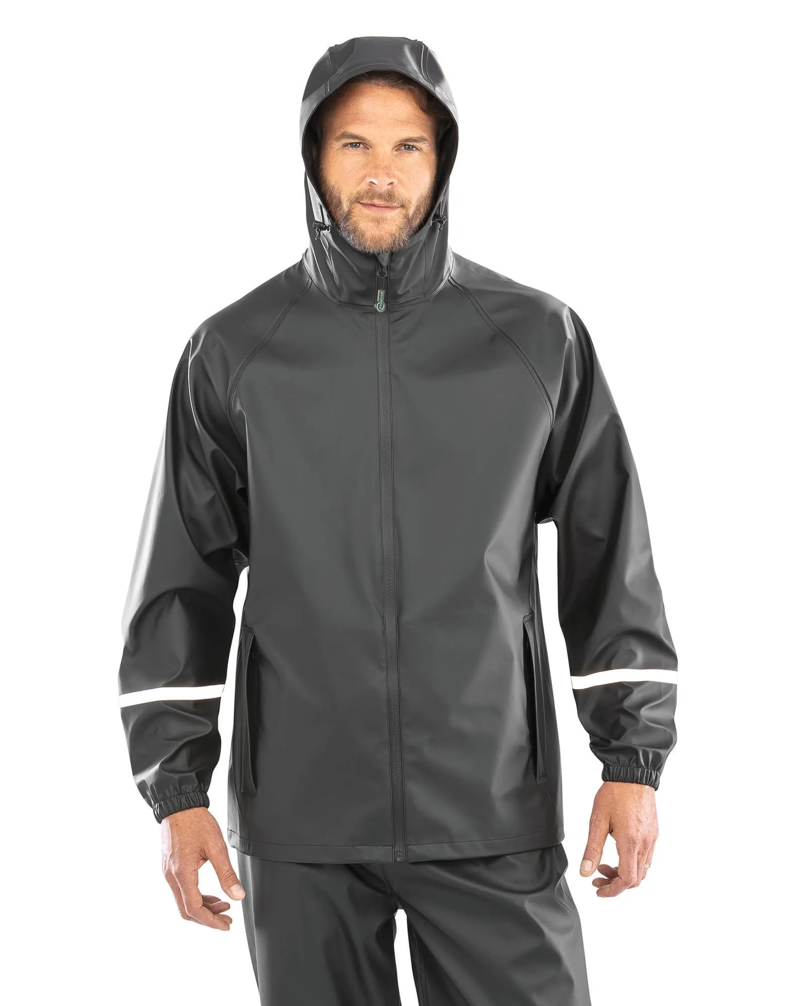 Chaqueta impermeable Prism PU con bandas reflectantes<br/>