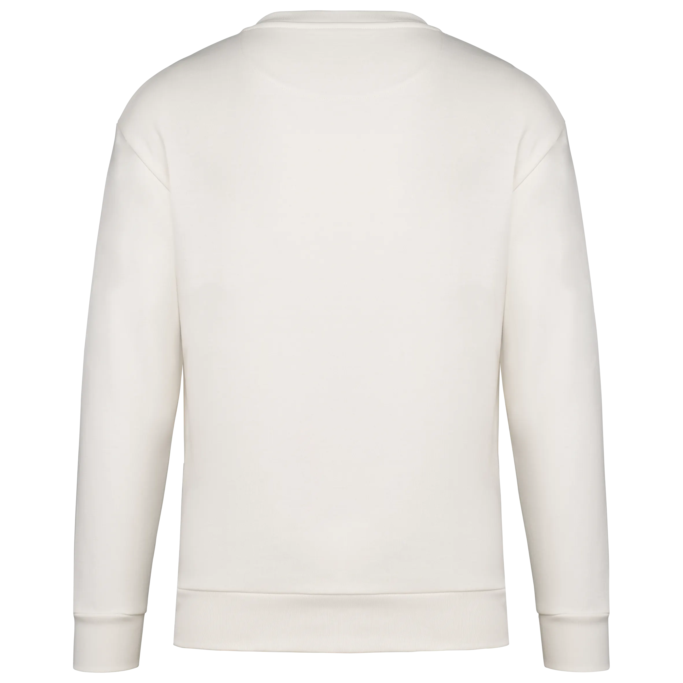 Sudadera ecorresponsable cuello redondo y hombros caídos felpa perchada unisex