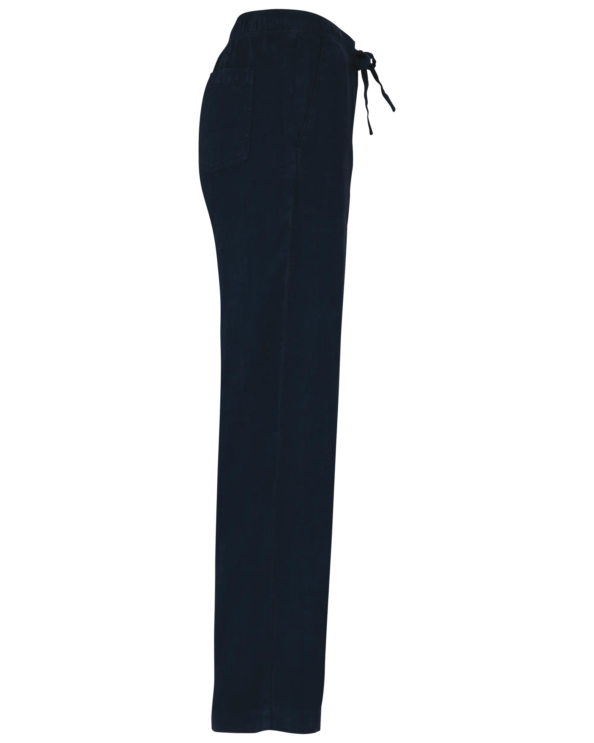 Pantalón efecto lavado de lino mujer