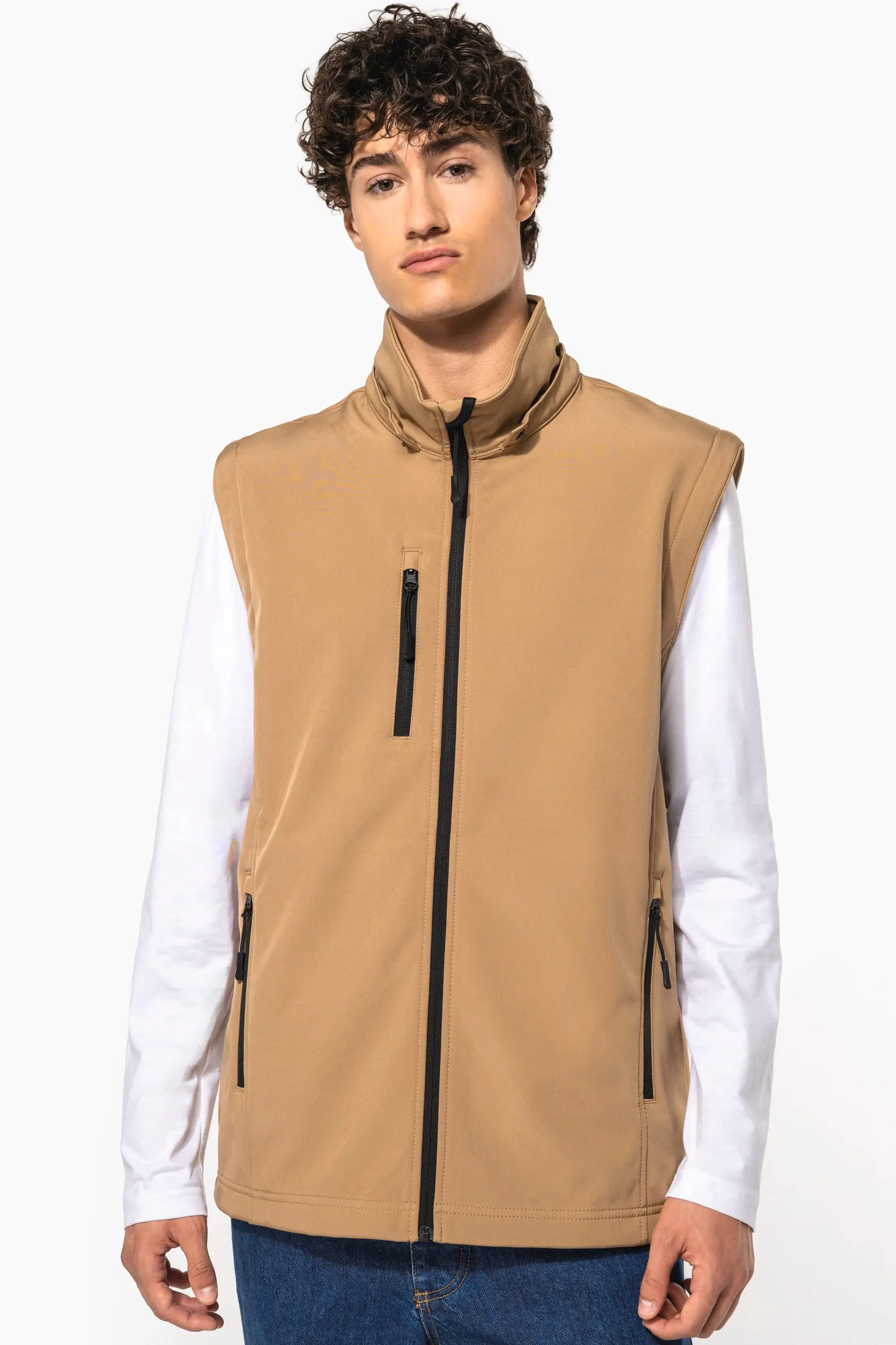 Chaquetas softshell 3 capas con capucha y mangas extraíbles unisex