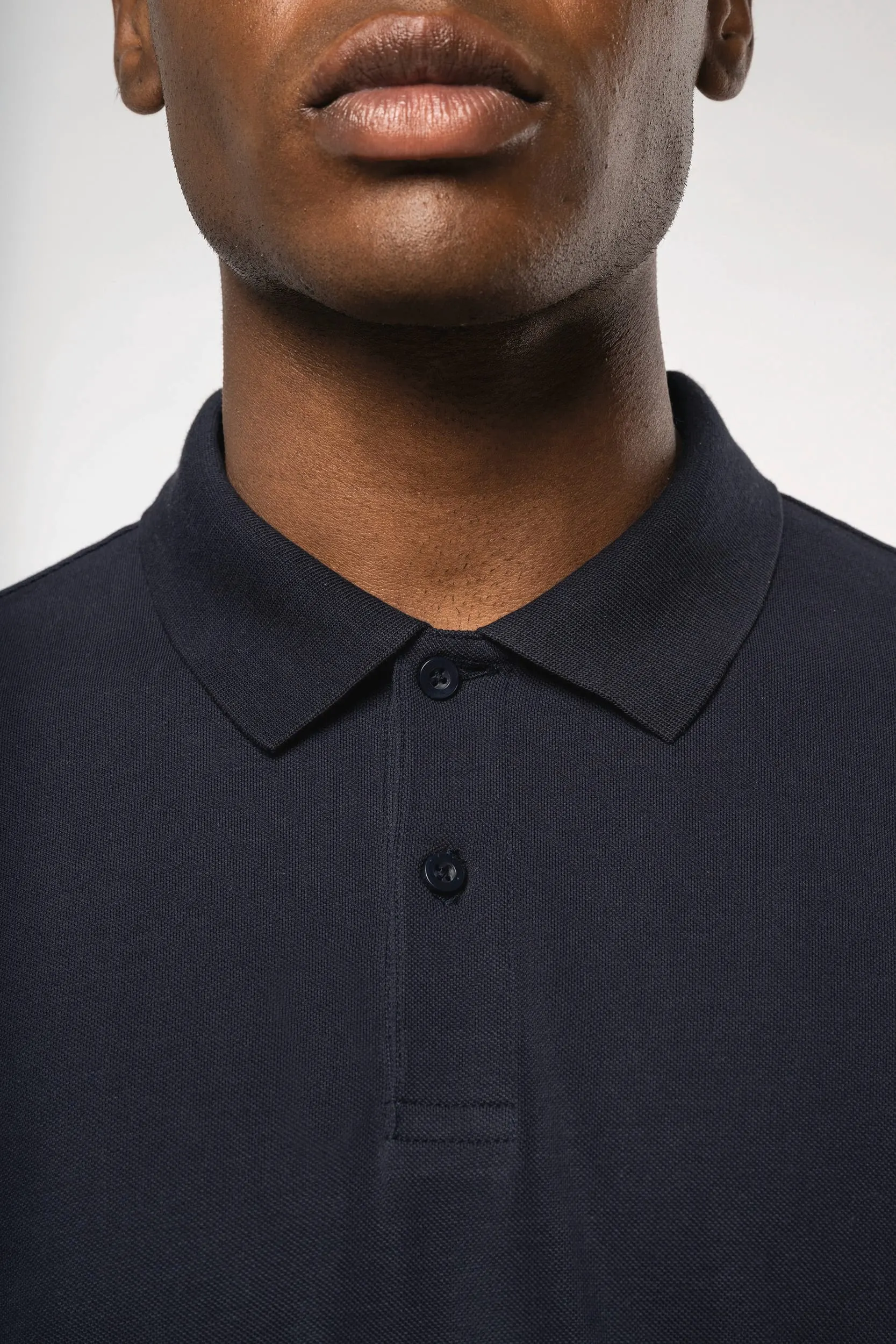 Polo de punto piqué manga larga Bio180 hombre