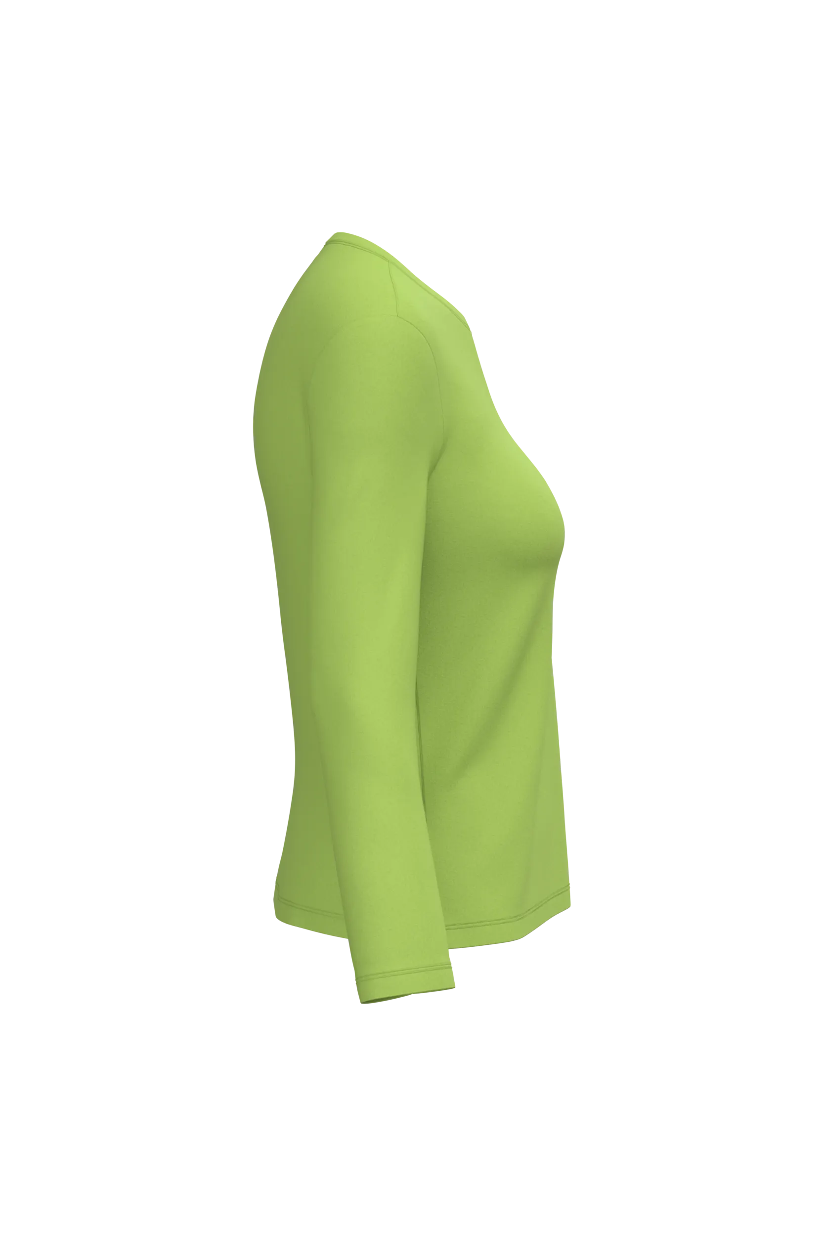 Camiseta manga larga y cuello redondo mujer