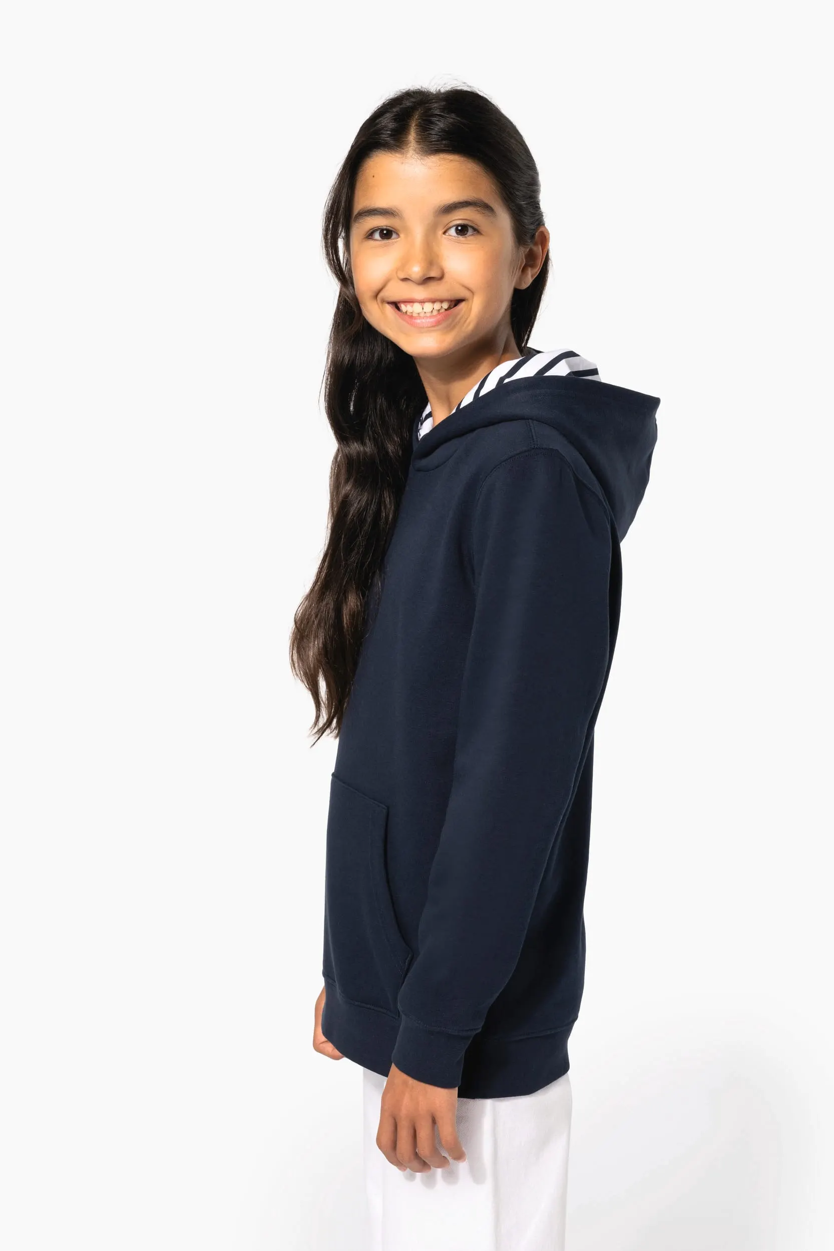 Sudadera con capucha de forro contrastado infantil