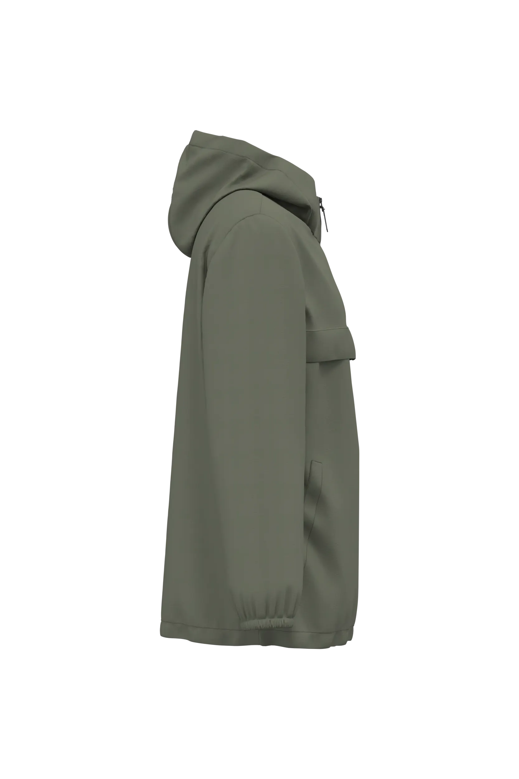 Chaqueta cortavientos impermeable ecorresponsable 1/4 cremallera unisex