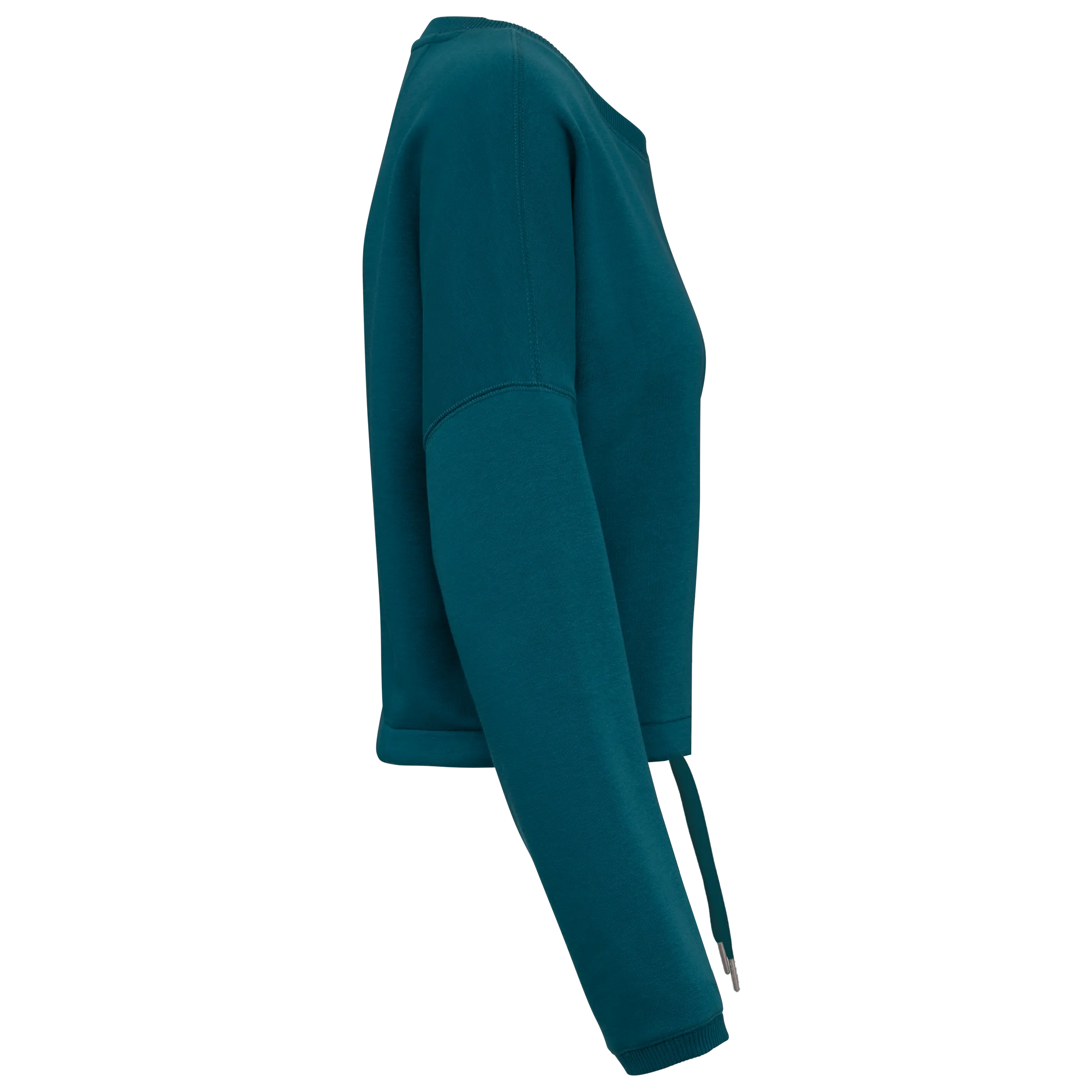 Sudadera ecorresponsable de cuello redondo oversize crop mujer