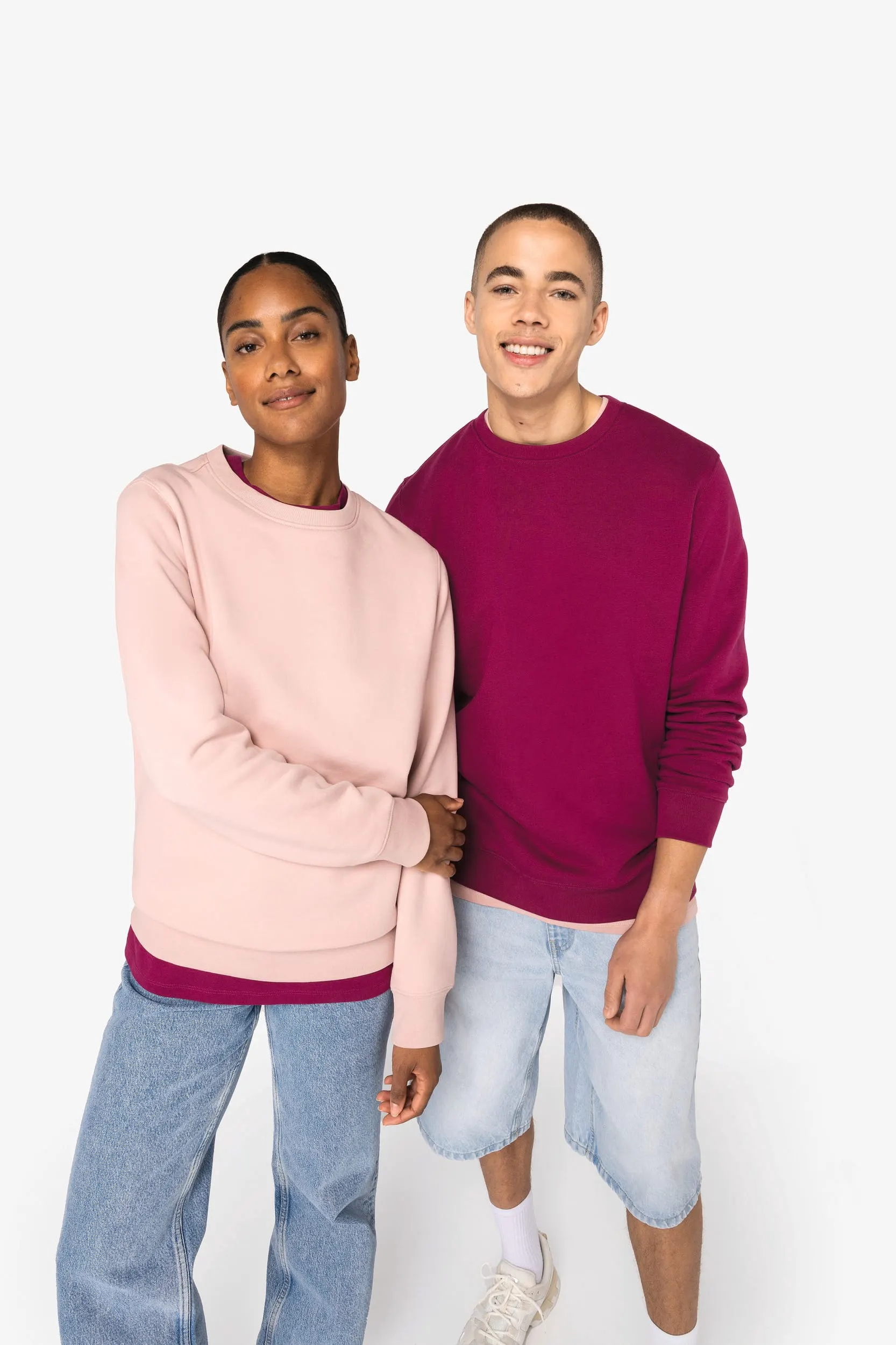 Sudadera  ecorresponsable de cuello redondo unisex