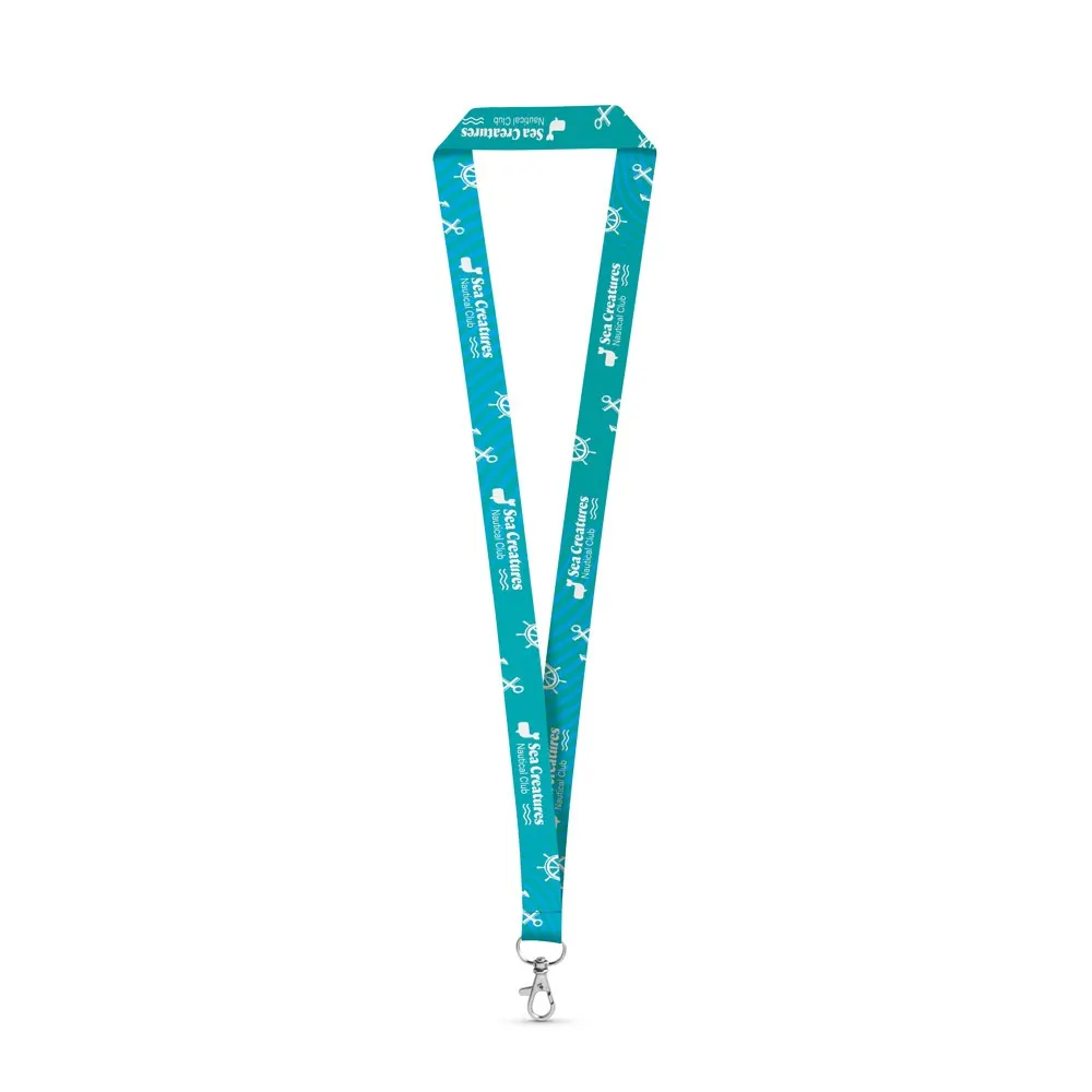 BRIGHTON. SET Lanyard SUBLIMATION Long II (20 mm) con mosquetón de 20 mm