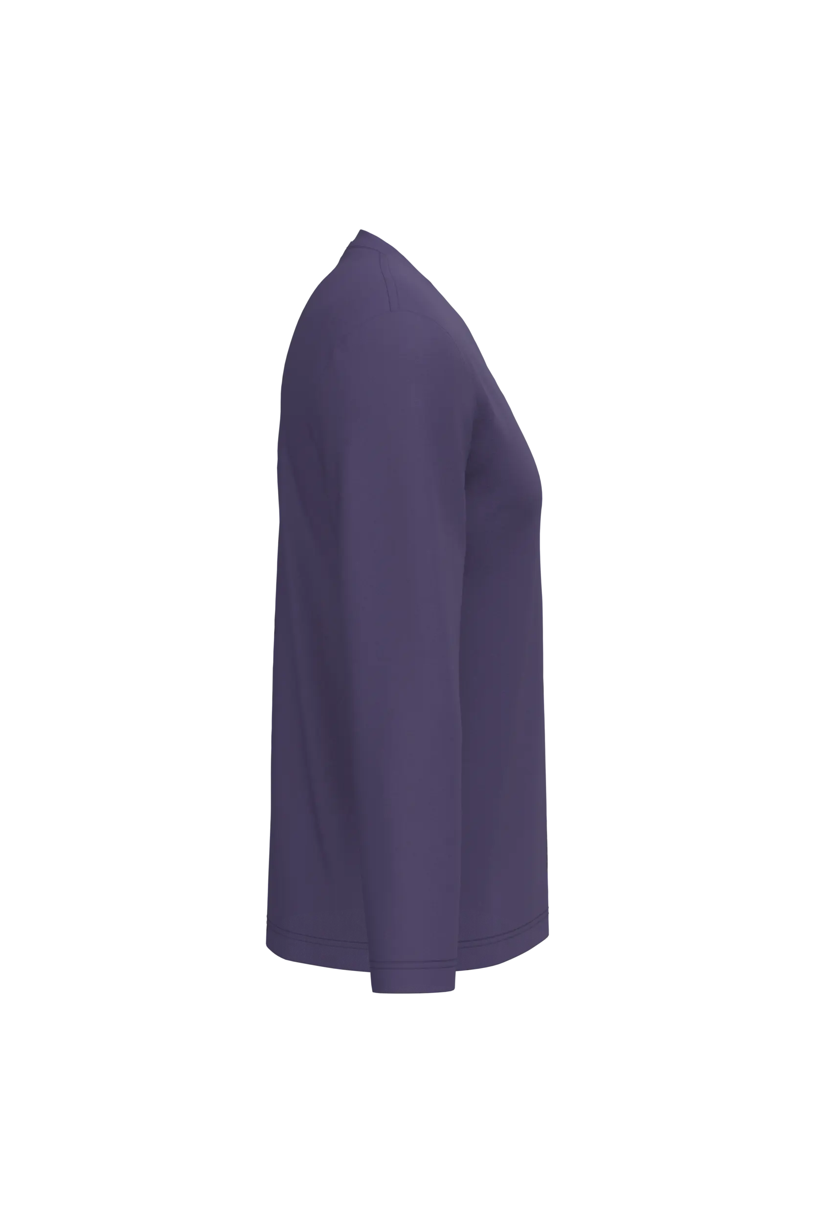 Camiseta manga larga y cuello de pico hombre