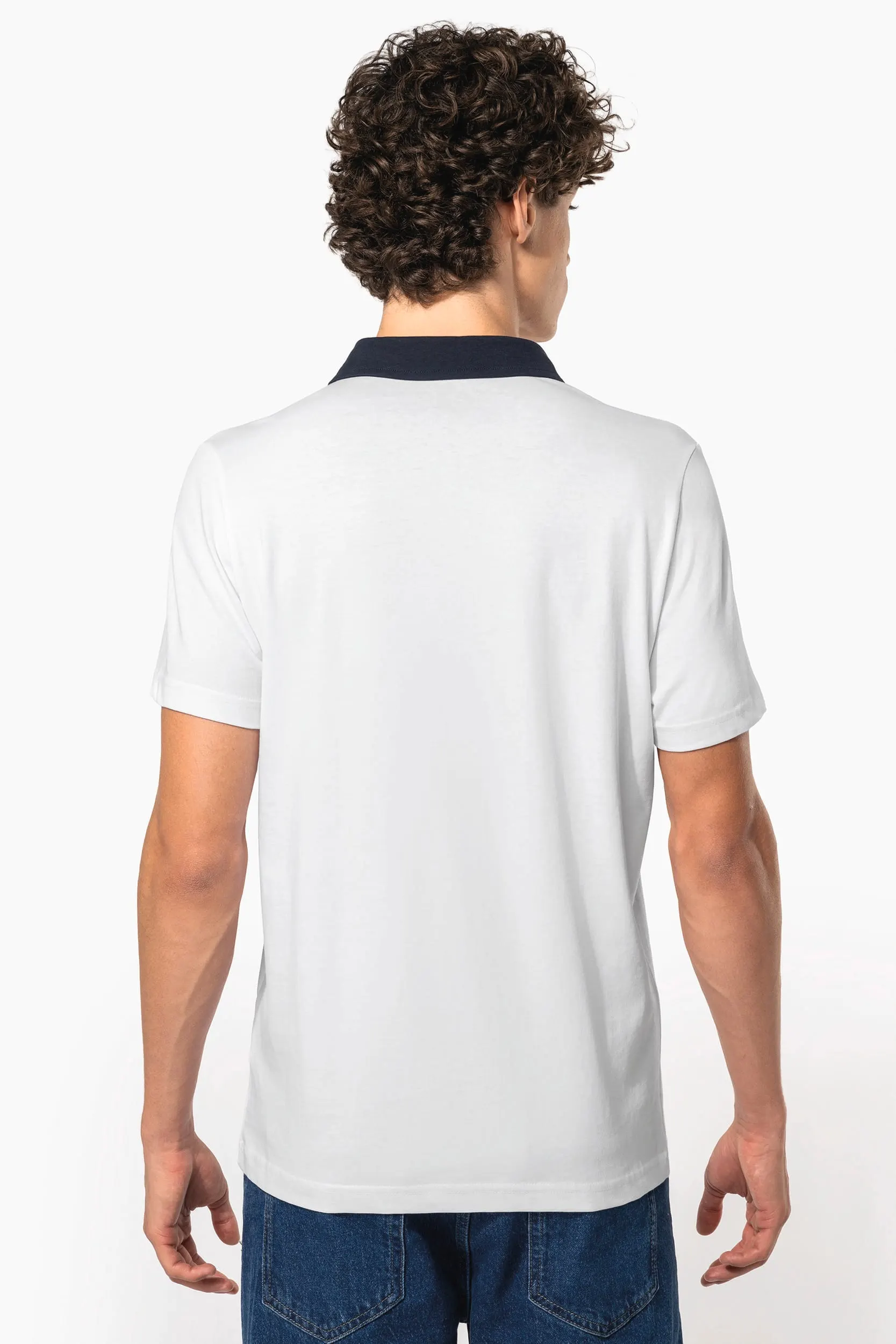 Polo jersey bicolor hombre