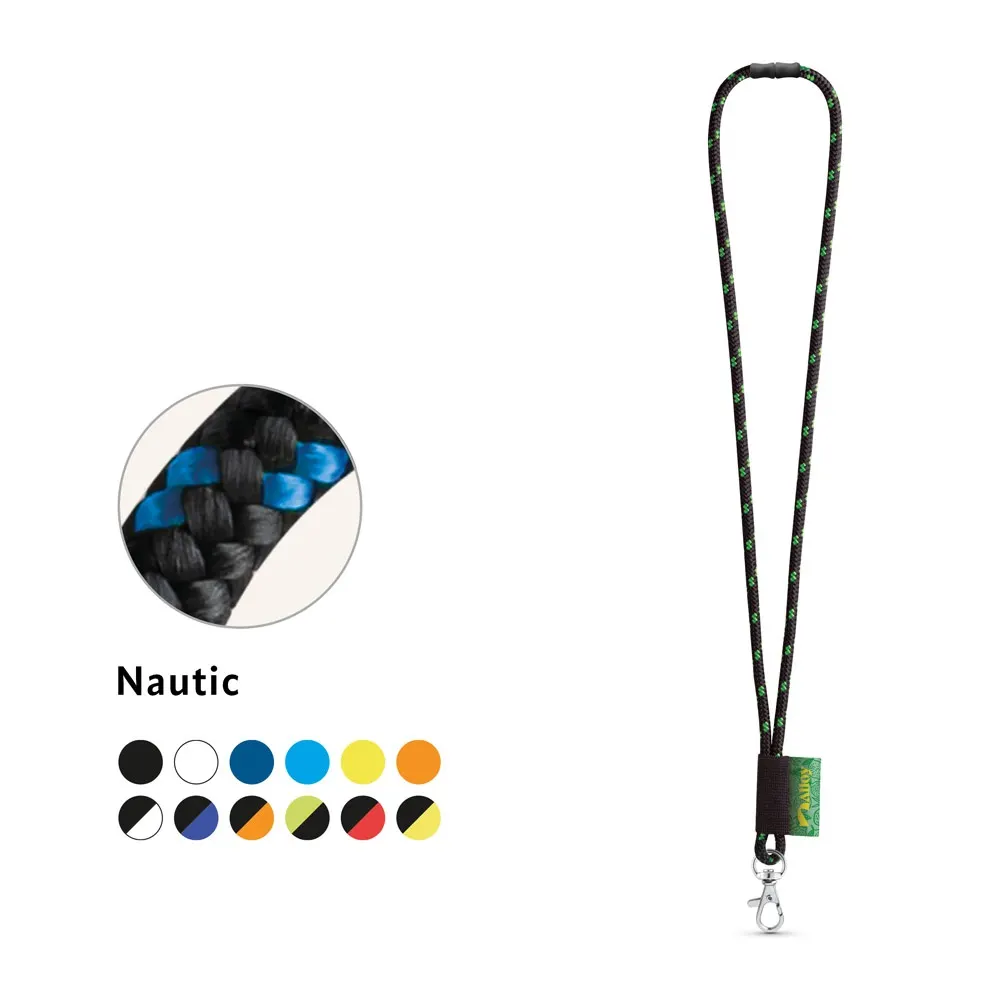 MANSFIELD. SET Cordón NAUTIC Largo (Ø 7 mm) con mosquetón de gatillo de 9 mm y cierre de seguridad de Ø 7 mm