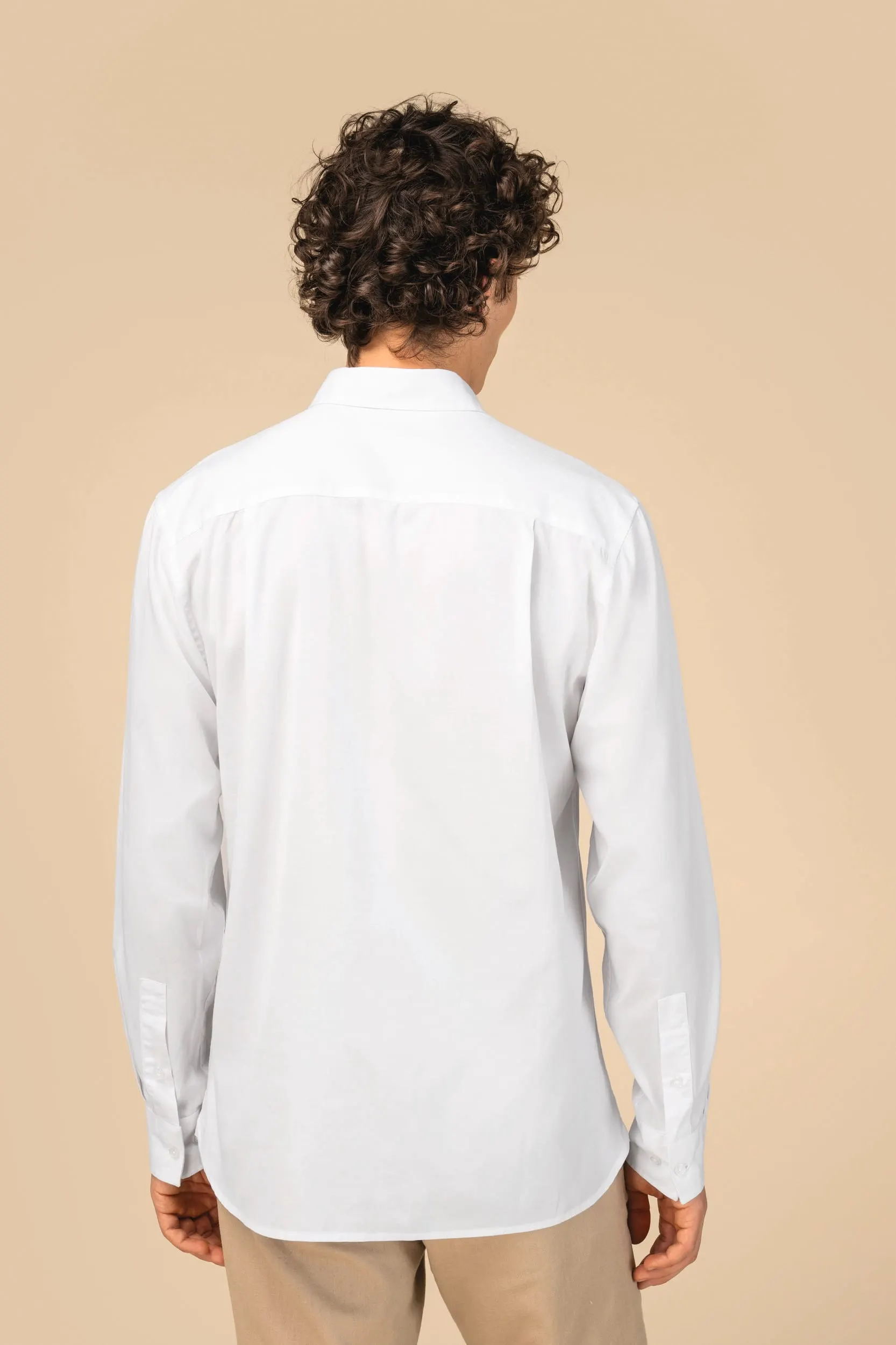 Camisa ecorresponsable de Lyocell y efecto lavado hombre