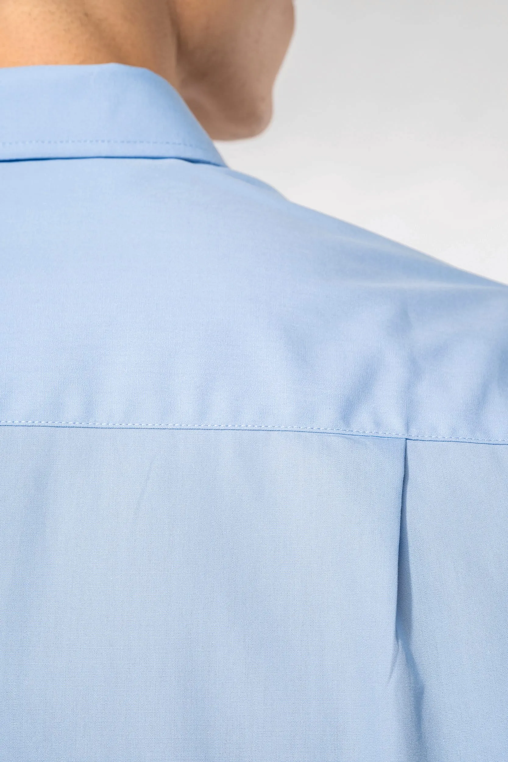Camisa popelina manga larga hombre