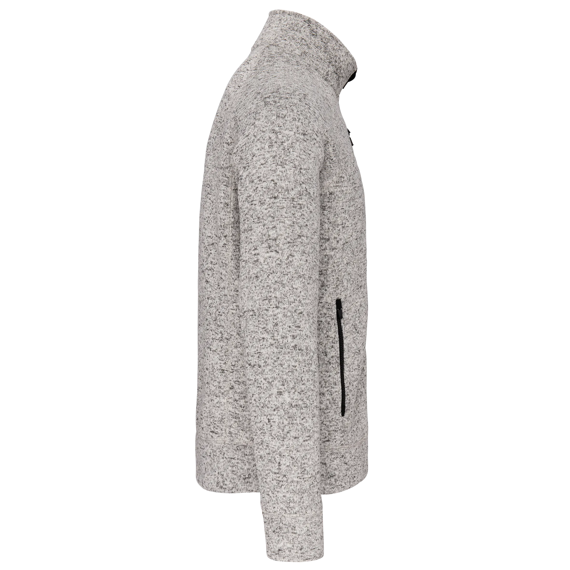 Chaqueta jaspeada con cremallera hombre