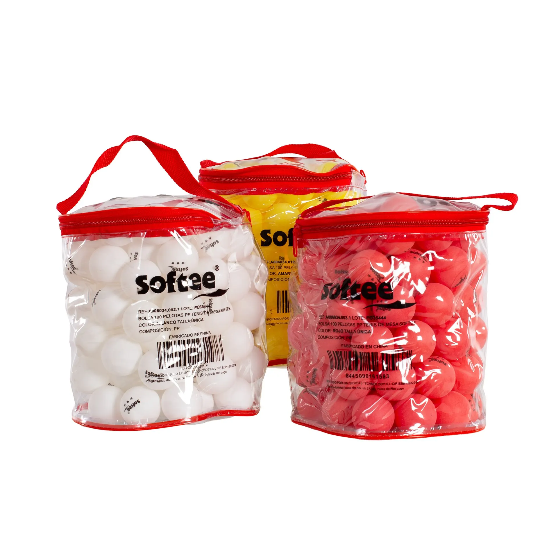 BOLSA 100 PELOTAS PP TENIS DE MESA SOFTEE