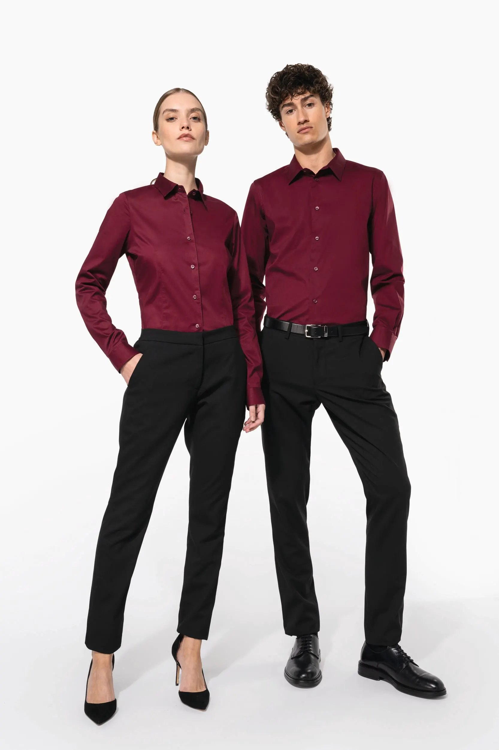 Camisa strech manga larga hombre
