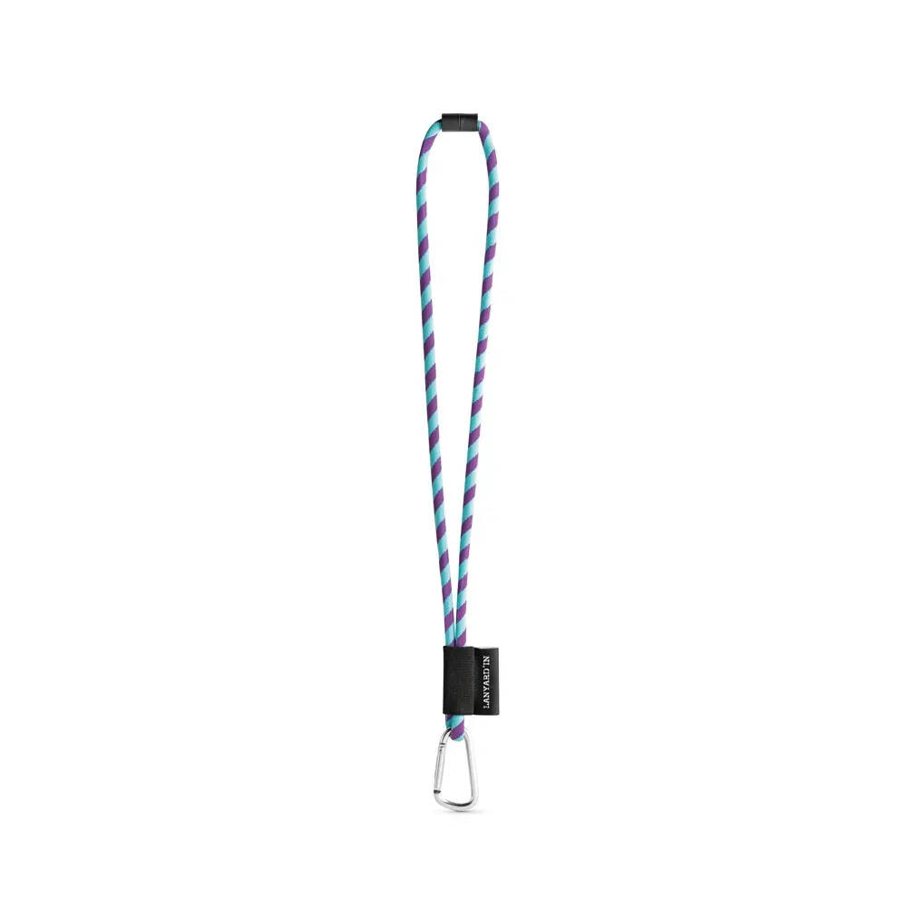 75089. SET Lanyard TUBE Long (Ø 7 mm) con mosquetón en forma de D de 55 mm y cierre de seguridad de Ø 7 mm
