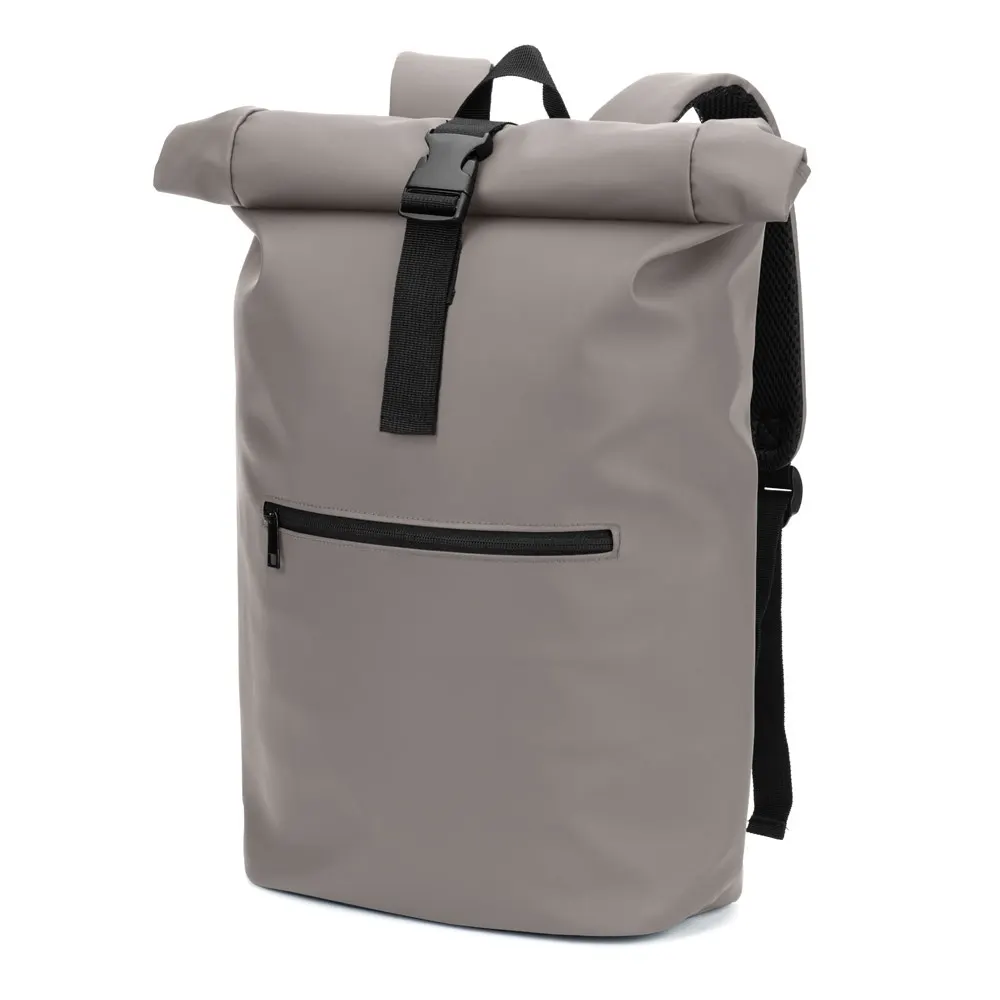 PORTLAND. Mochila enrollable de PU con bolsillo para portátil de 16"