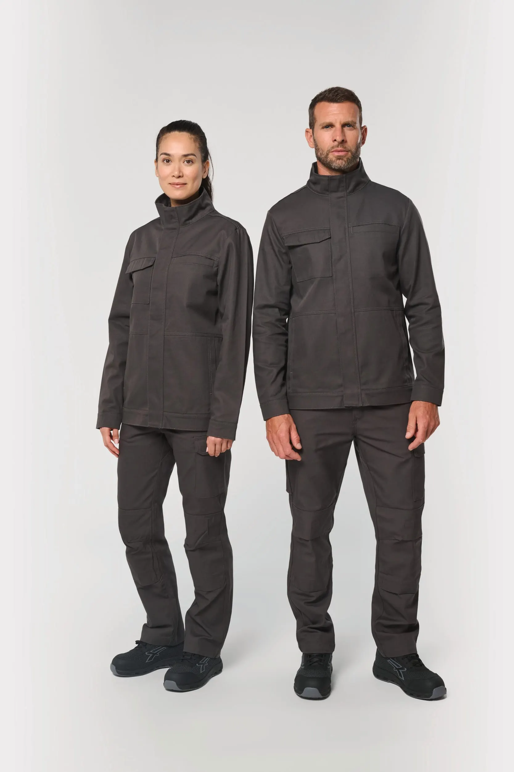Chaqueta de trabajo sin metal unisex