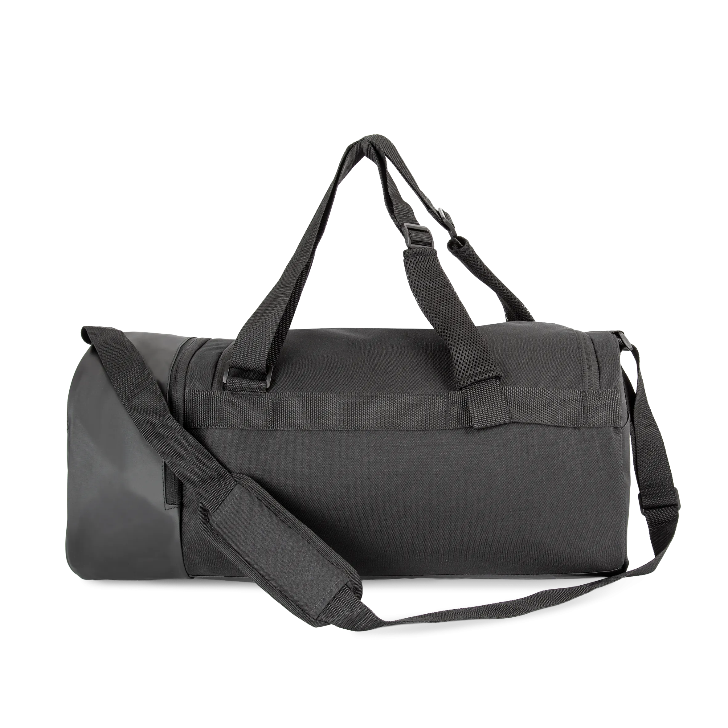 Bolsa de deporte cilíndrica con compartimento separado para calzado