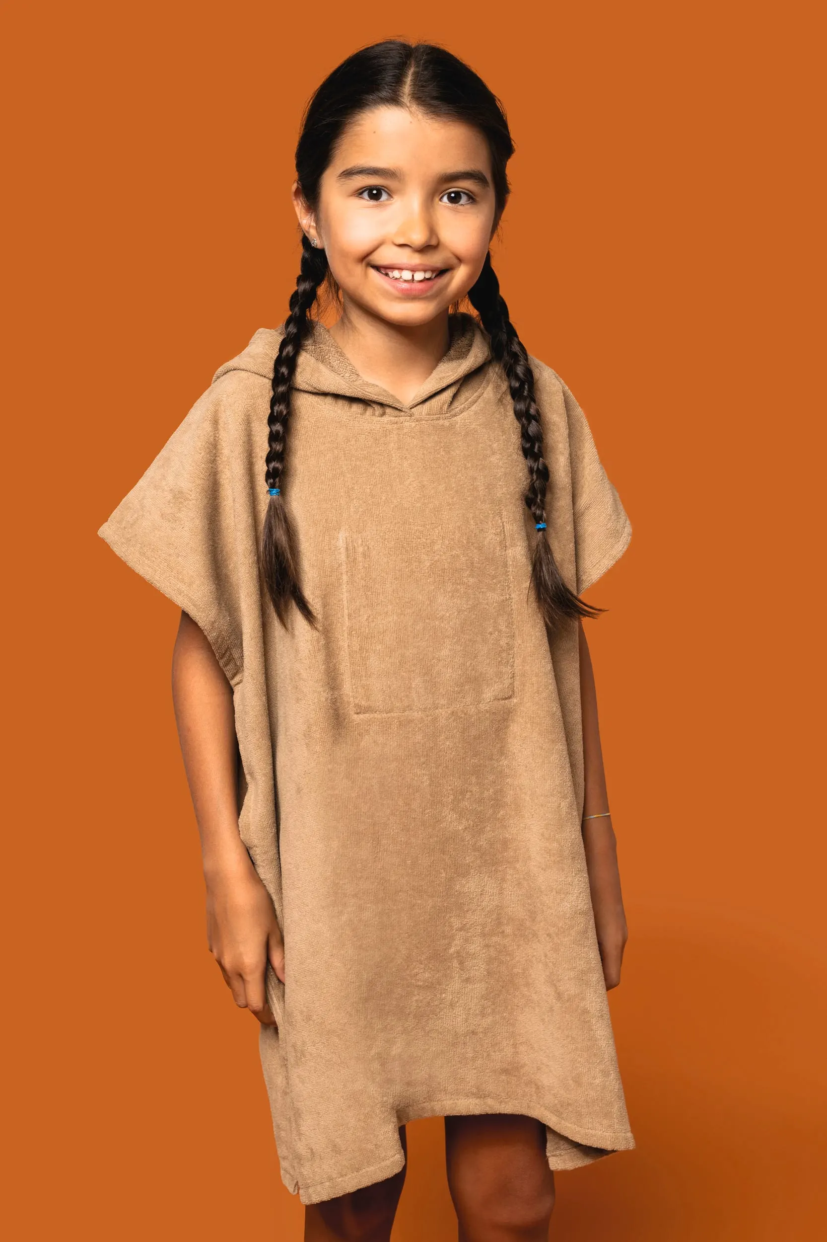 Poncho de rizo con capucha niño