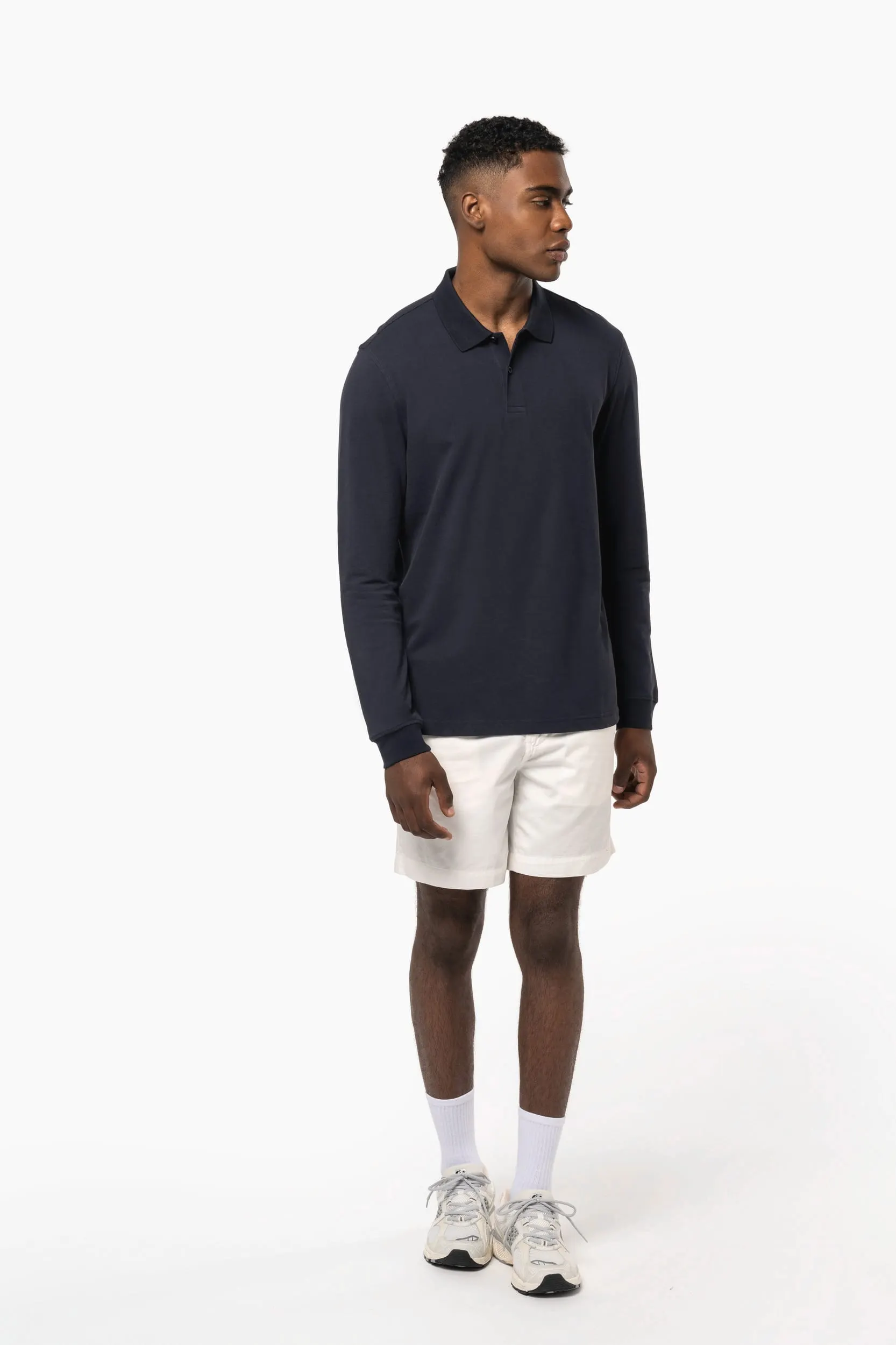 Polo de punto piqué manga larga Bio180 hombre
