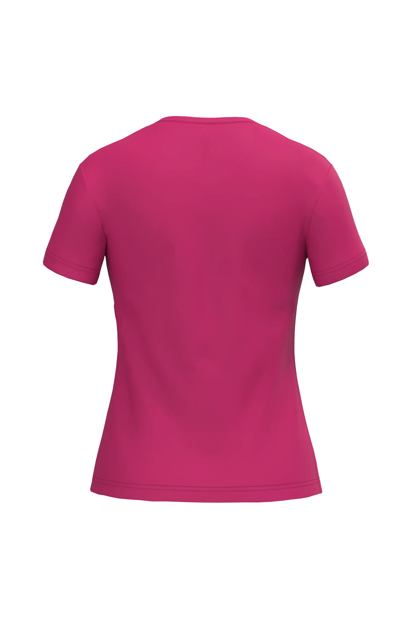 Camiseta de manga cota y cuello de pico mujer
