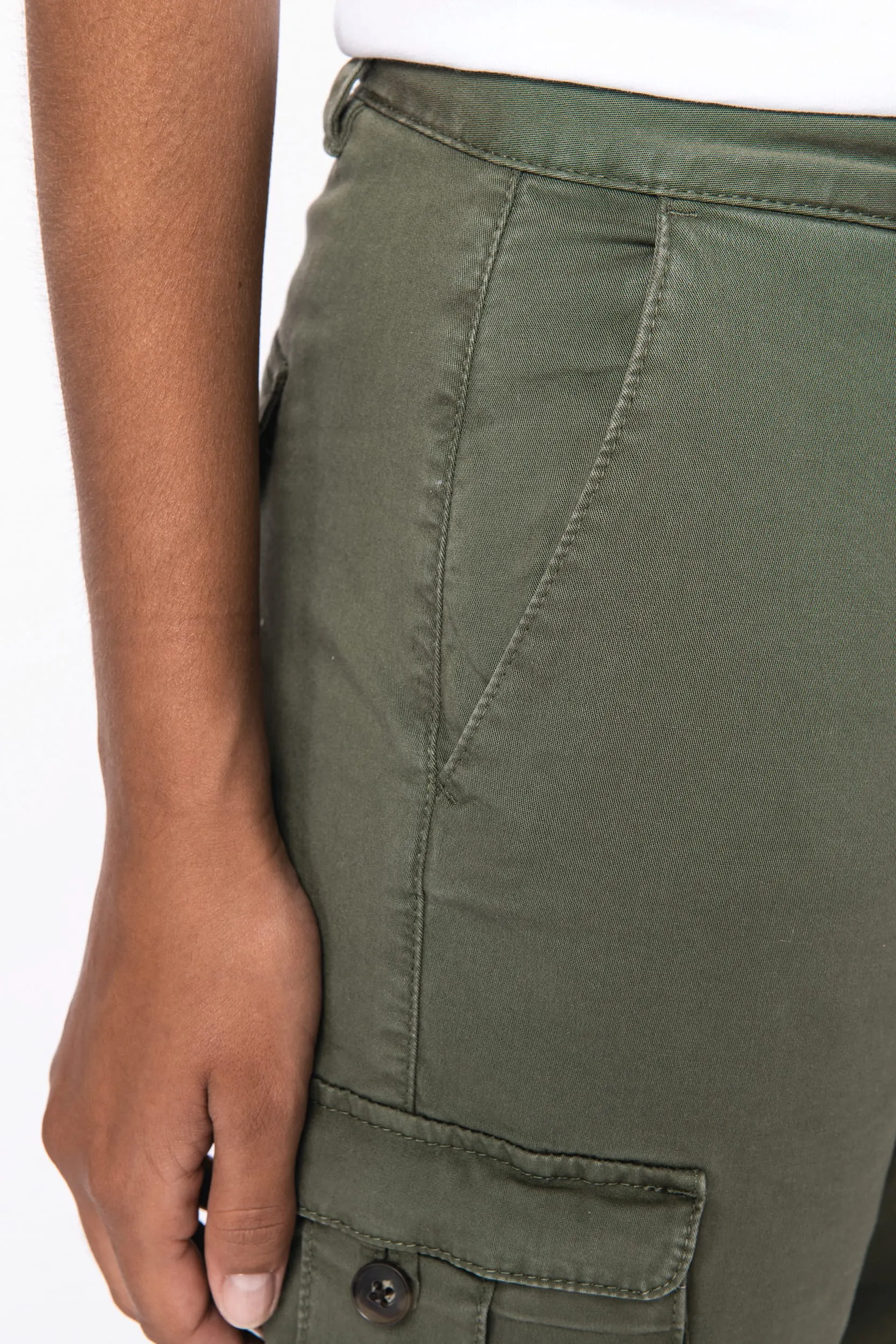 Pantalón cargo ecorresponsable efecto lavado mujer