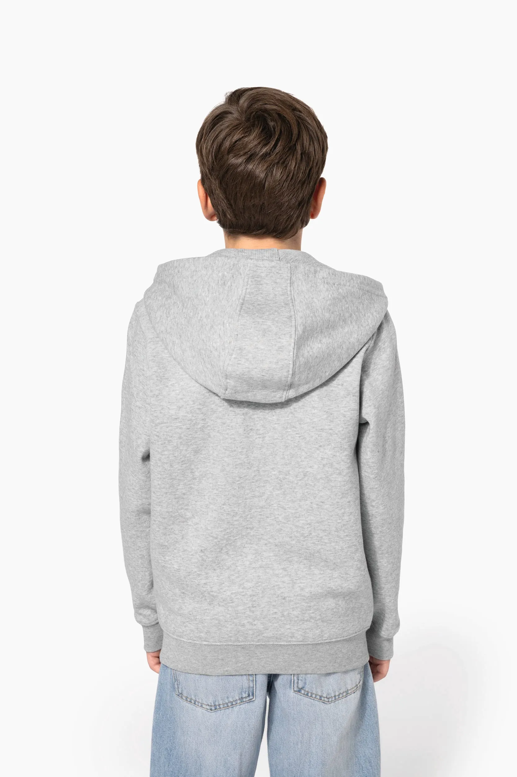 Sudadera reciclada con cremallera y capucha infantil